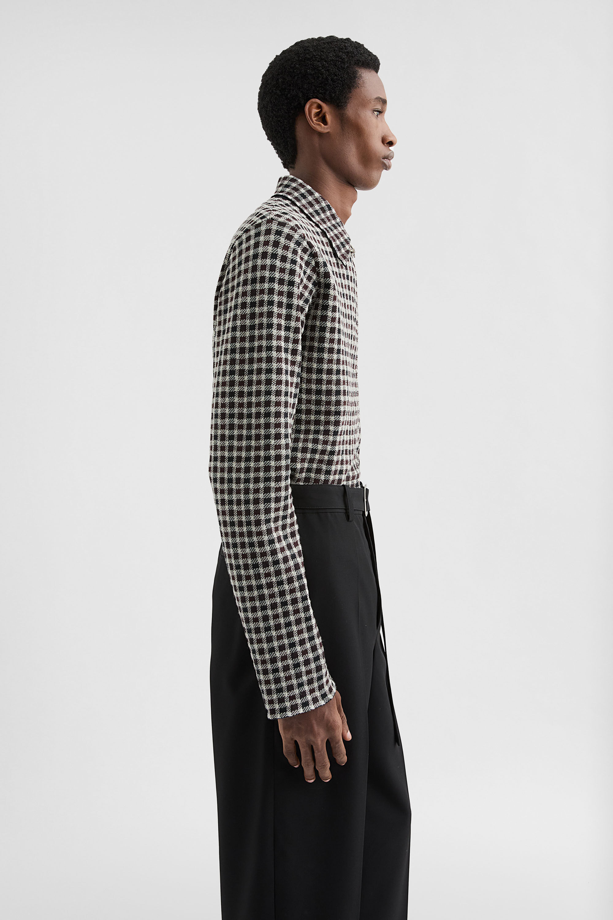 Wool Blend Zip-Up Shirt - 6
