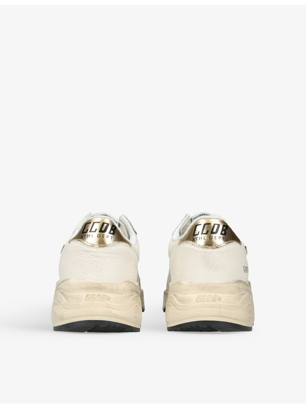 Running Sole metallic star-patch leather trainers - 4