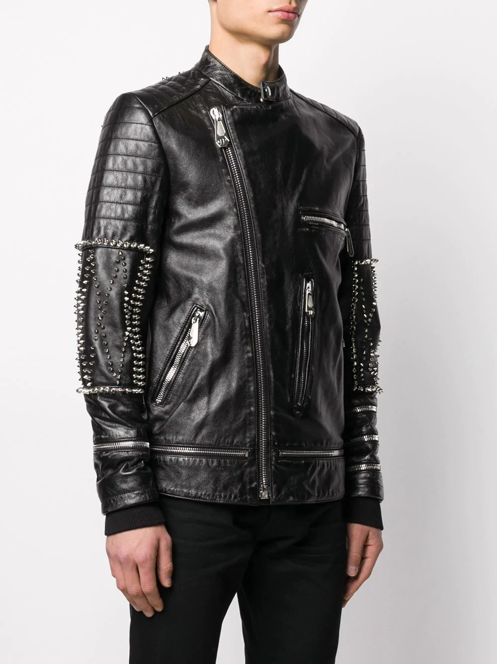 studded biker jacket - 4