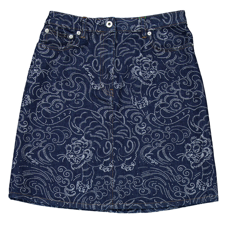 Kenzo All-Over Print Denim Skirts - 5