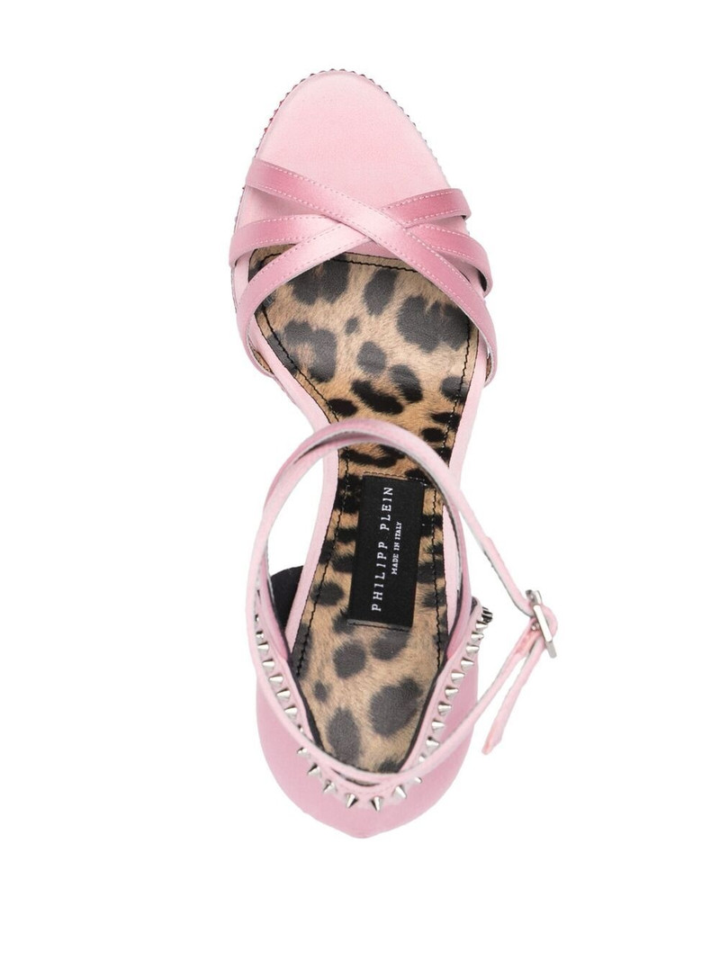 embellished satin platform sandals 4