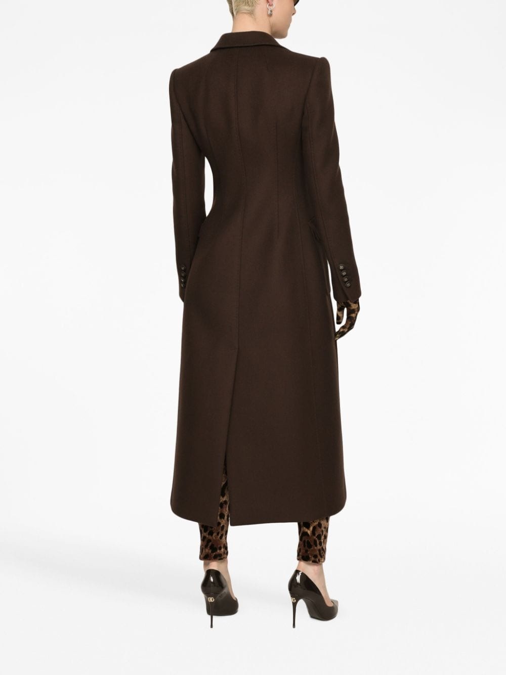 single-breasted long coat - 4