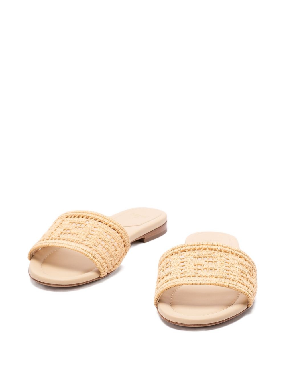 raffia flat slides - 2