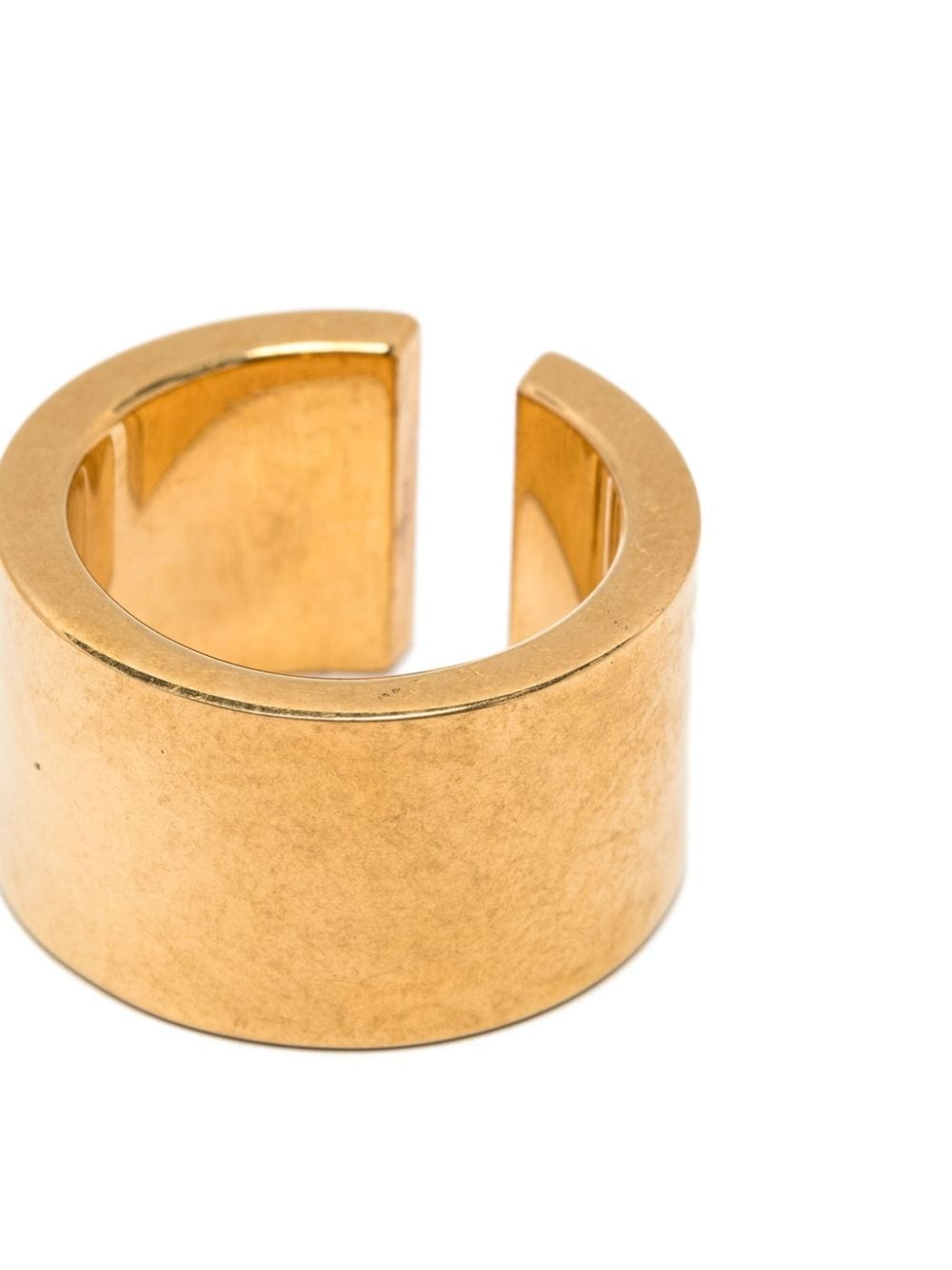 logo-engraved chunky-band ring - 3