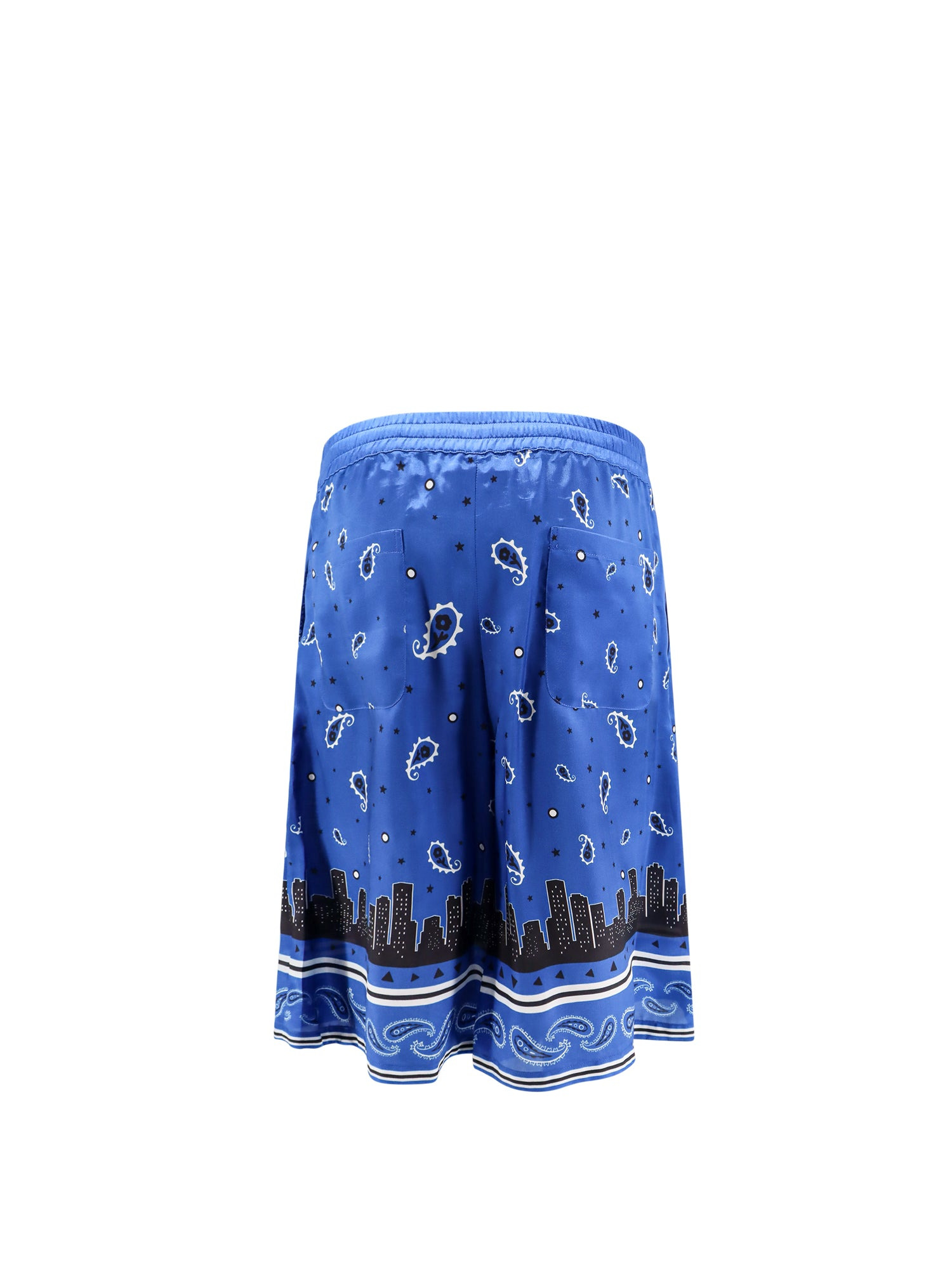 Sustainable Viscose Bermuda Shorts With Bandana Print - 2