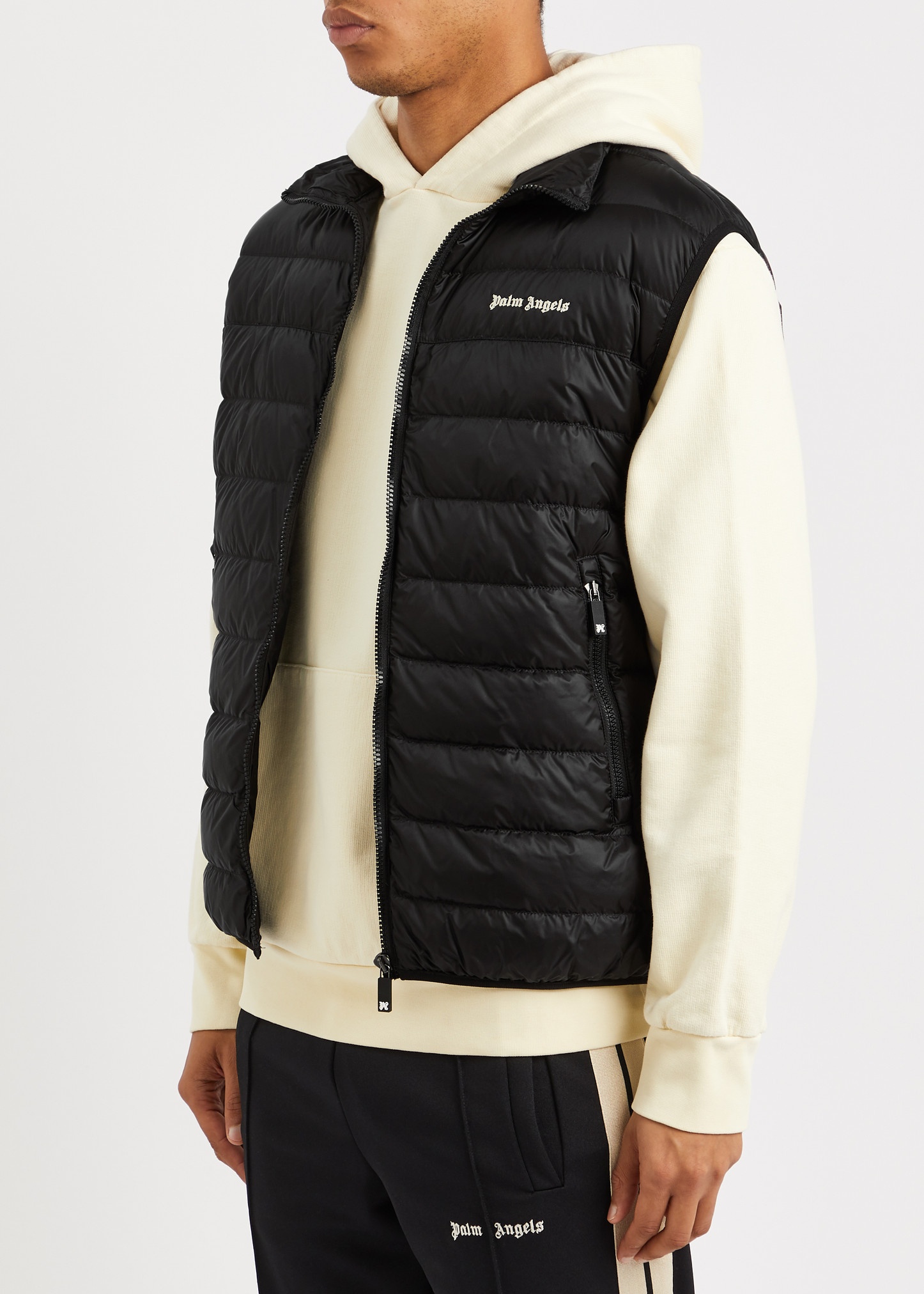 Logo quilted shell gilet - 2