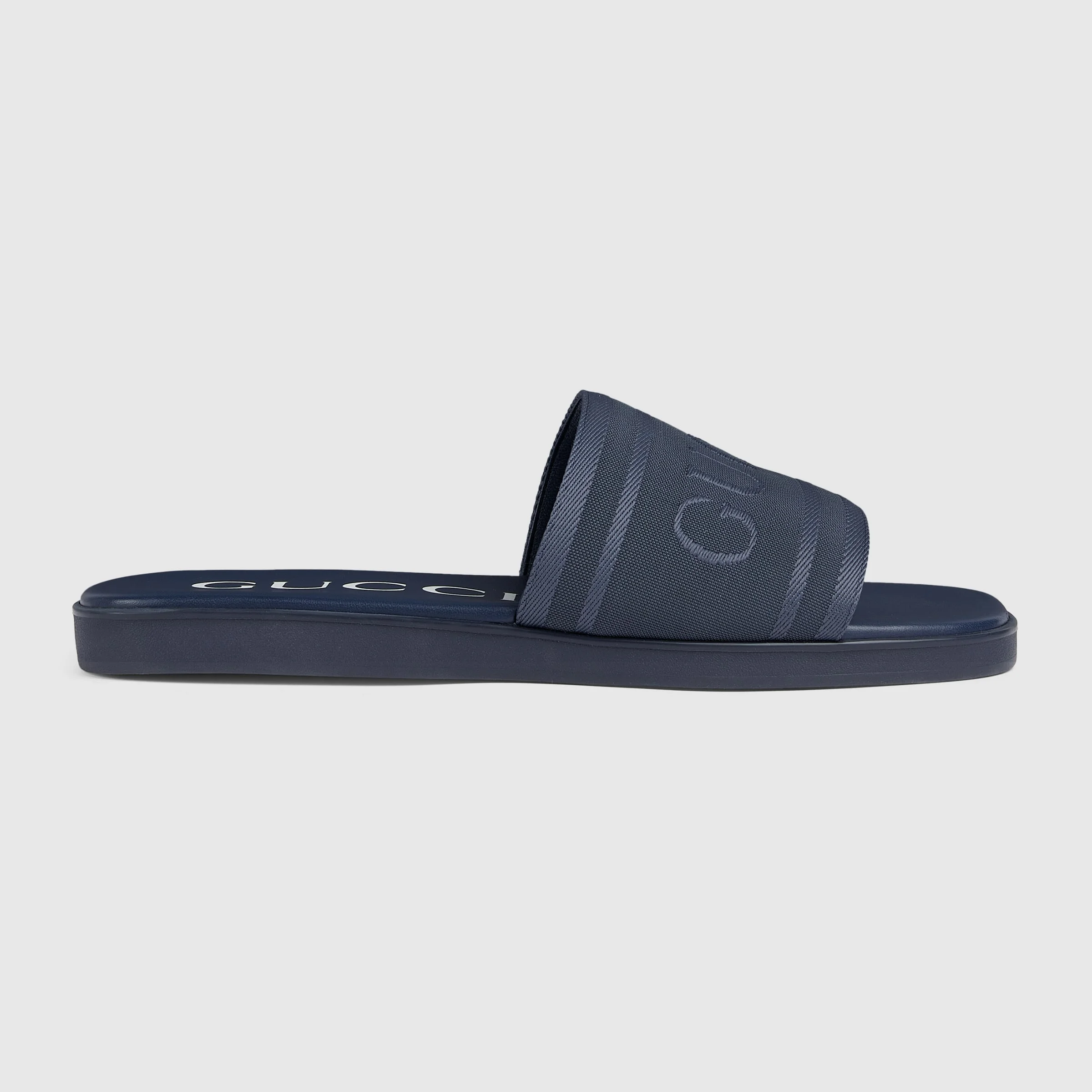 Men's slide sandal with tonal logo - 1