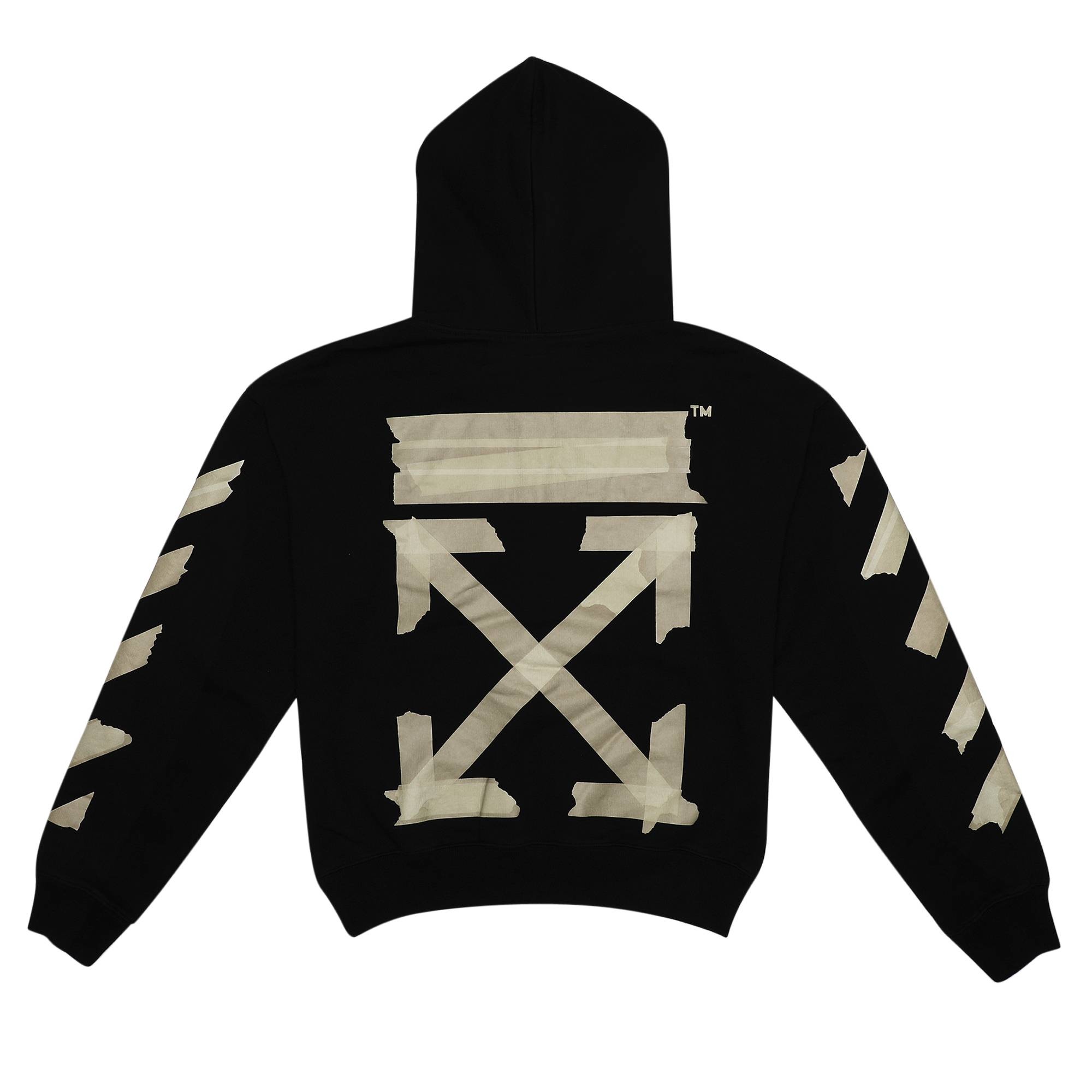 Off-White Tape Arrows Over Hoodie 'Black/Beige' - 2