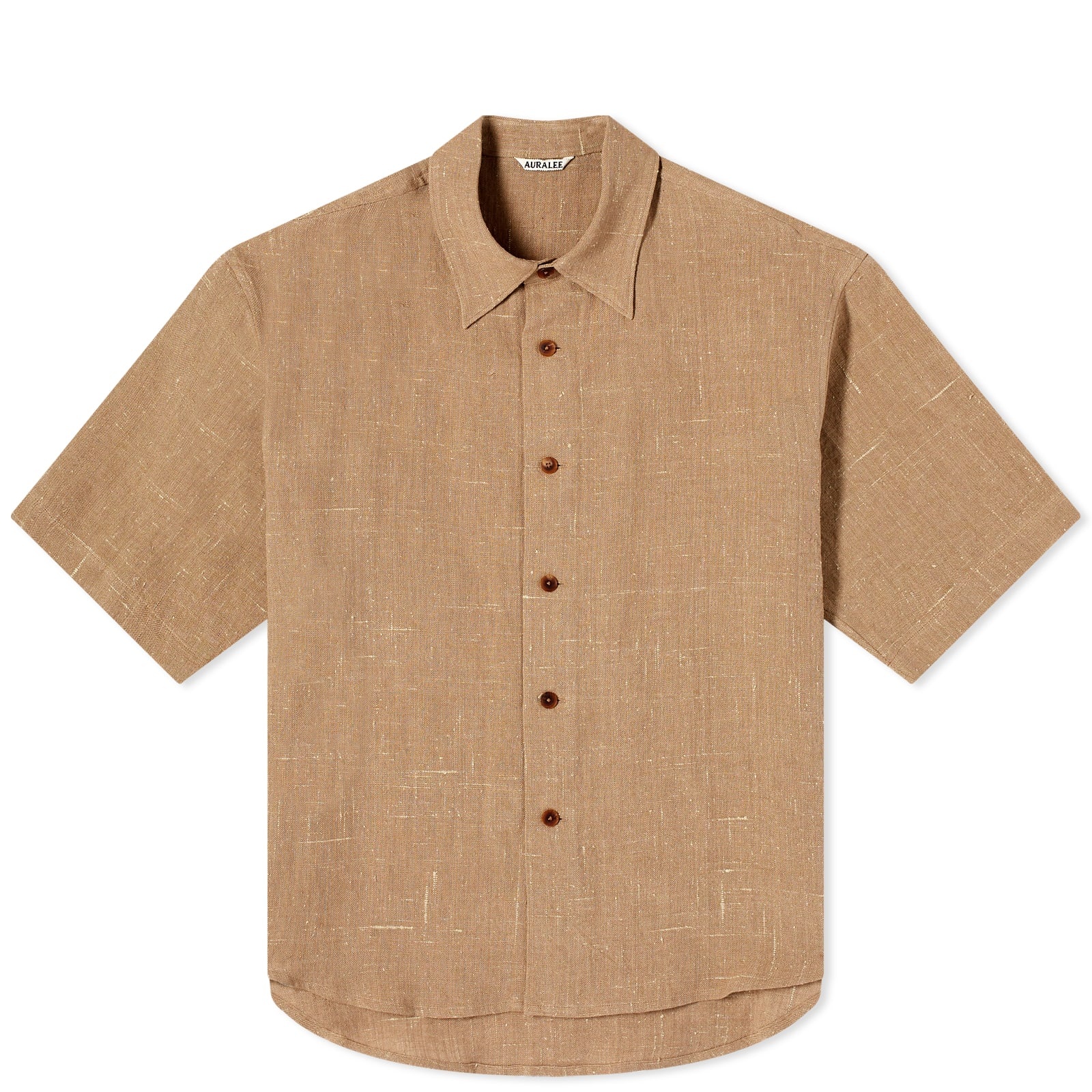 Auralee Linen Silk Short Sleeve Shirt - 1