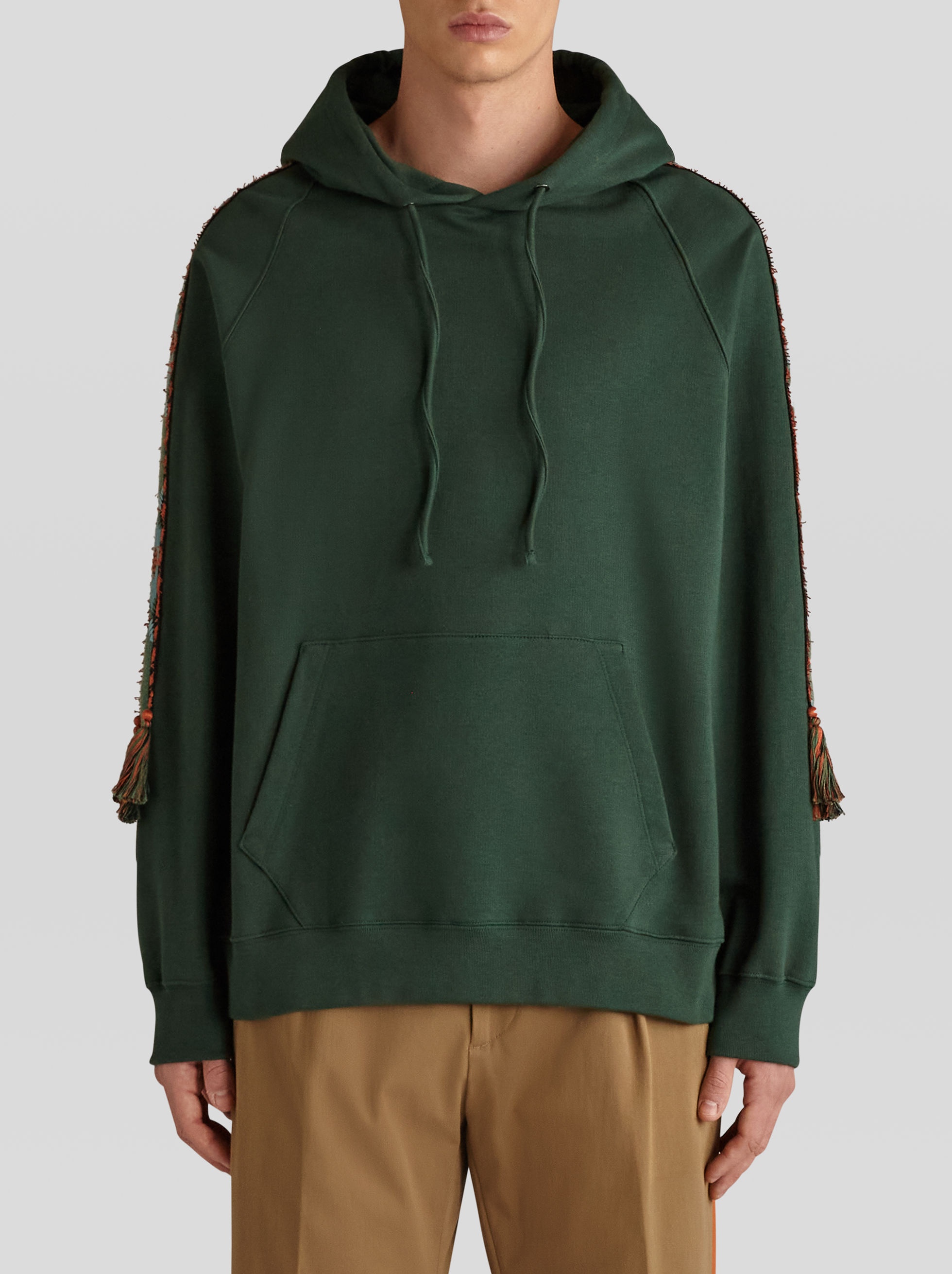 HOODED SWEATSHIRT WITH JACQUARD TAPES - 2