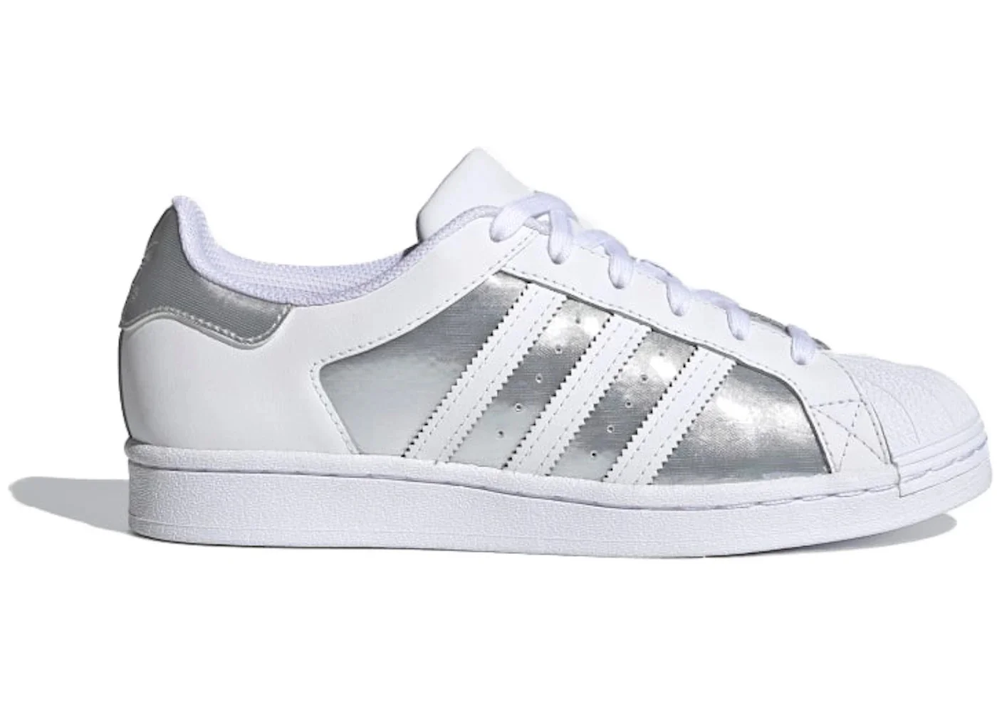 adidas gazelle silver green womens adidas Superstar II Chrome Womens Lifestyle Shoes Silver Metallic White  Grey KH9020 – Shoe Palace main image 1