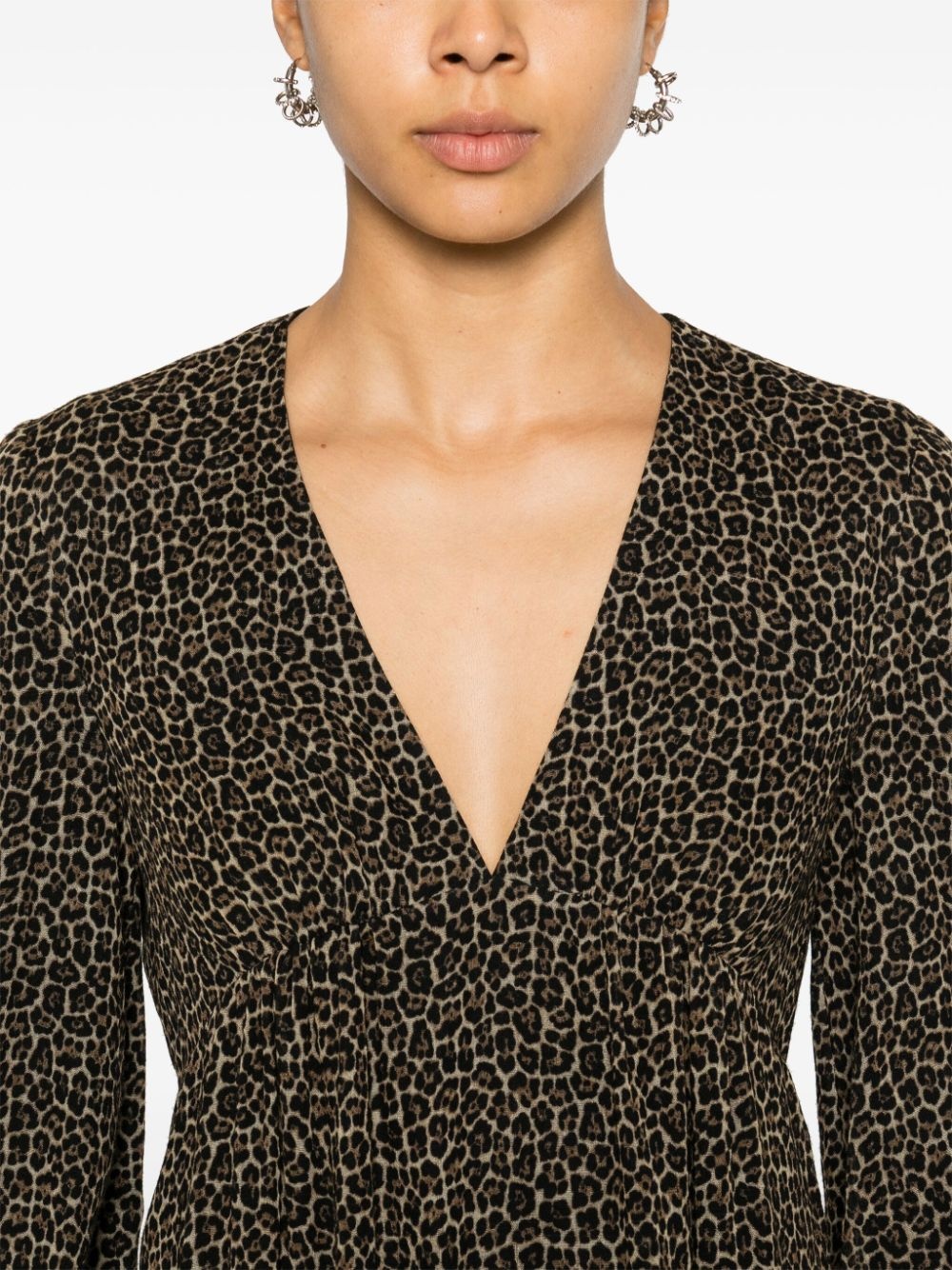 leopard-print short dress - 5