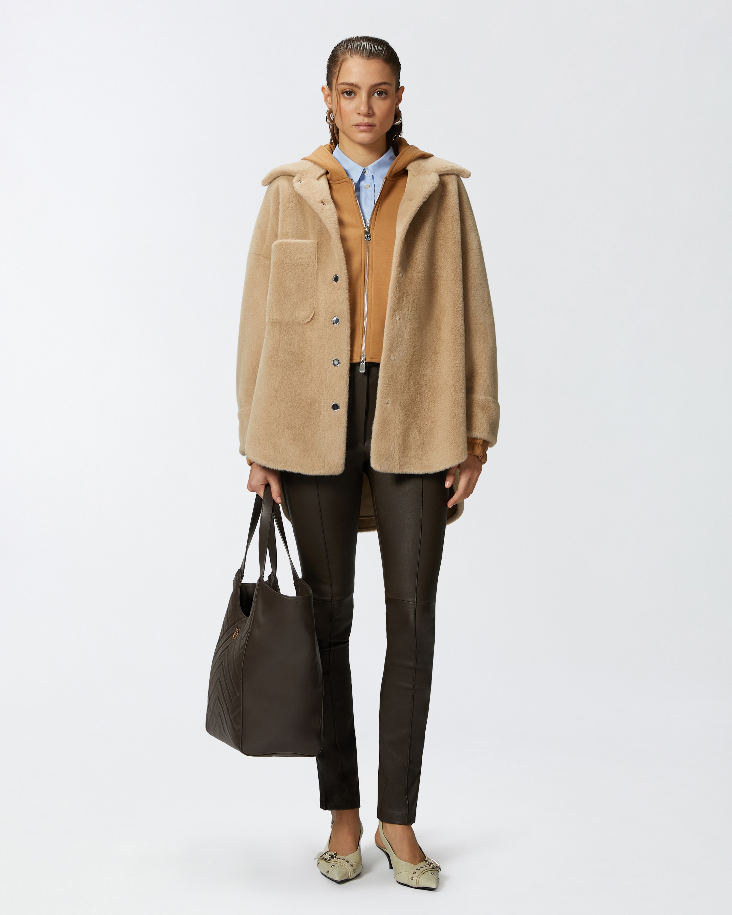 SOFT SHEEPSKIN-EFFECT SHACKET - 3