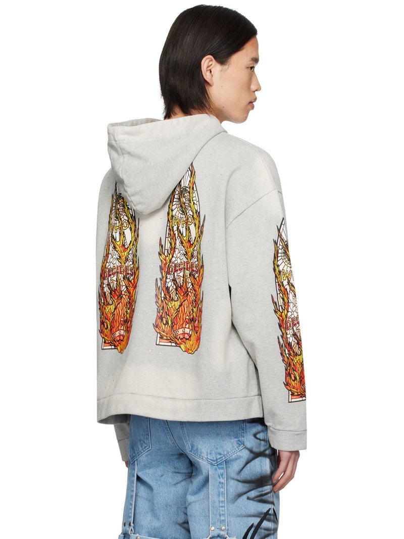 Gray Flame Glass Hoodie 3