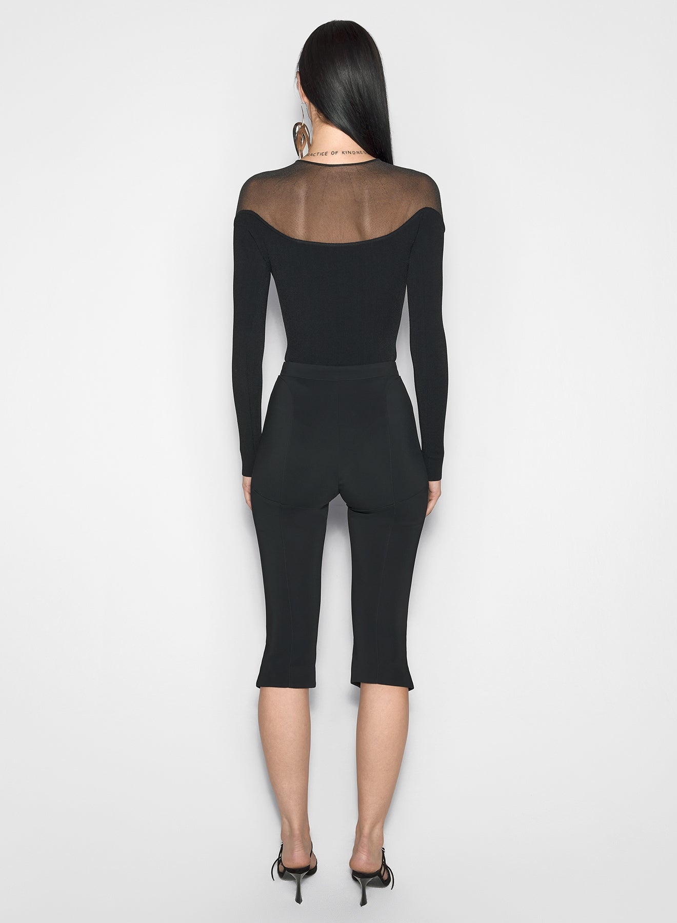 black illusion knit bodysuit - 4
