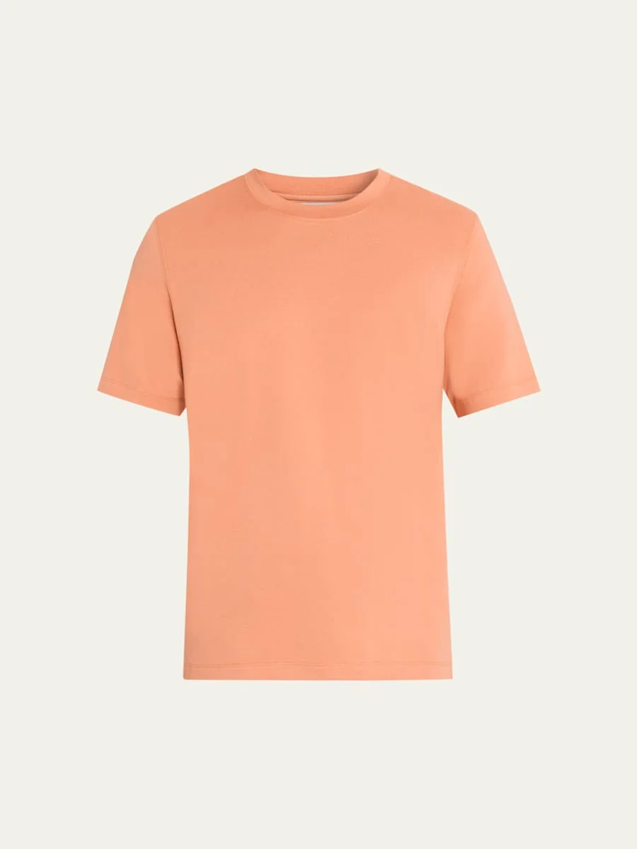 Men's Solid Cotton Crewneck T-Shirt - 1
