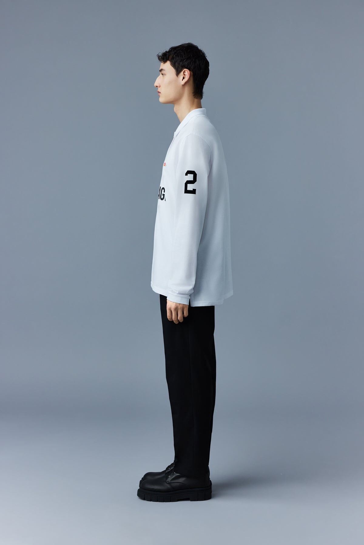 BRETT Long-sleeve pique polo - 3