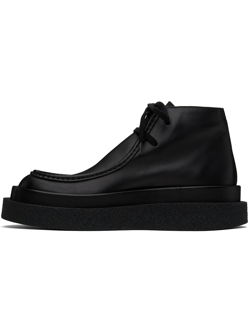 Black Low Lace-Up Boots 3