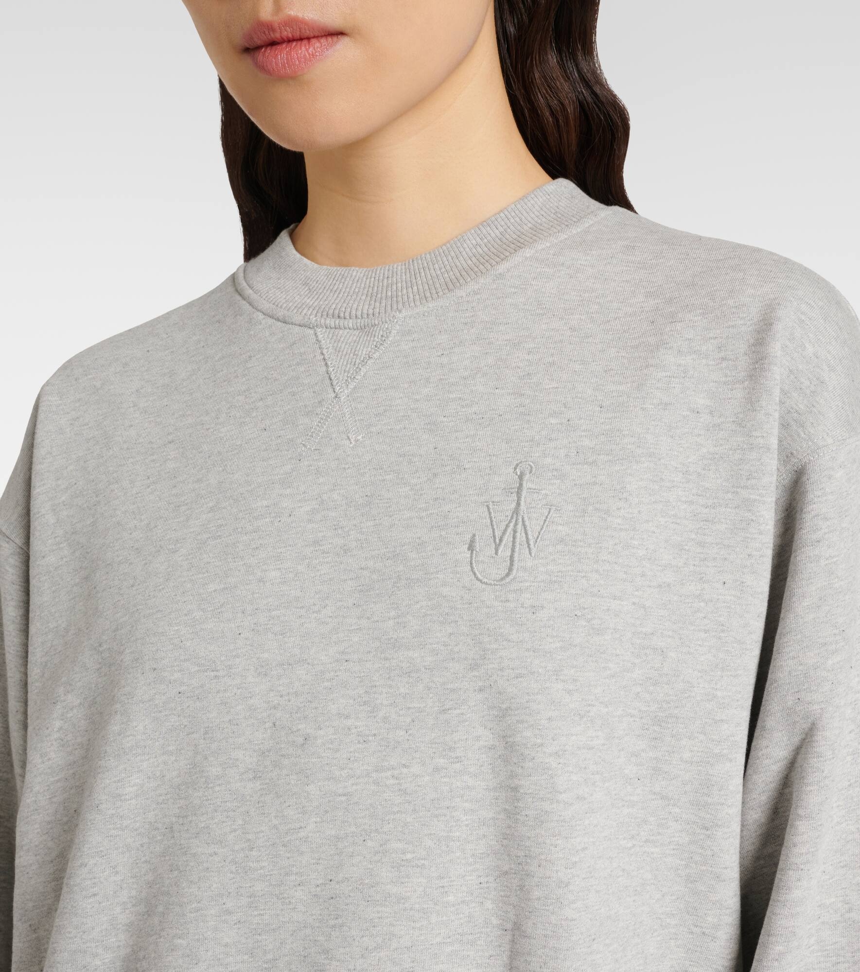 Layered cotton jersey sweatshirt dress - 4