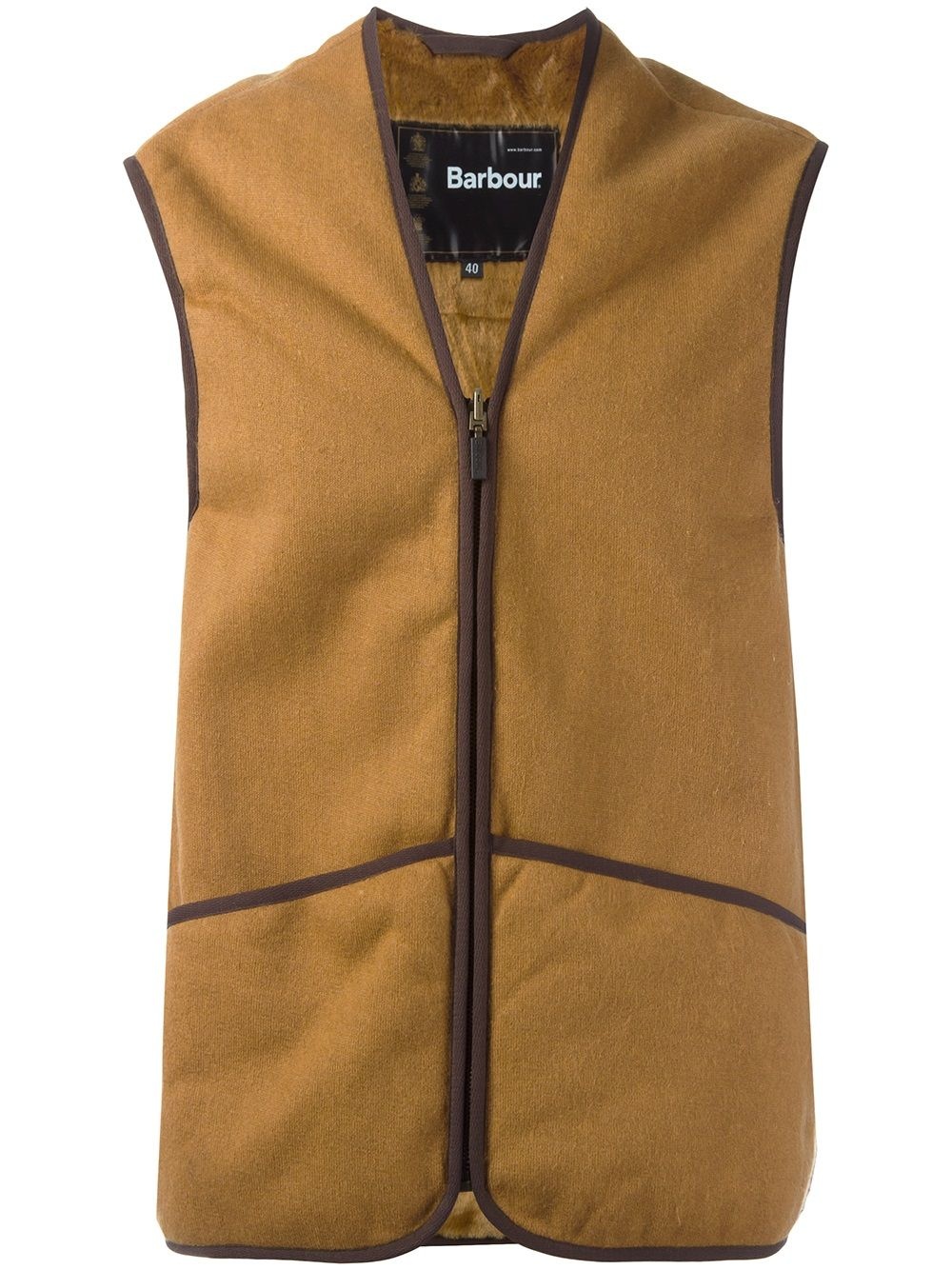 bicolour zipped gilet - 1