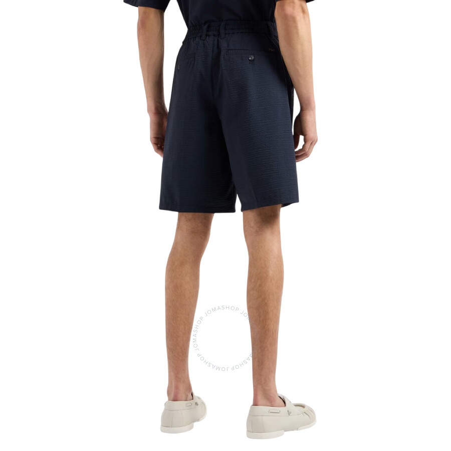 Emporio Armani Elasticated-Waist Chino Shorts - 3