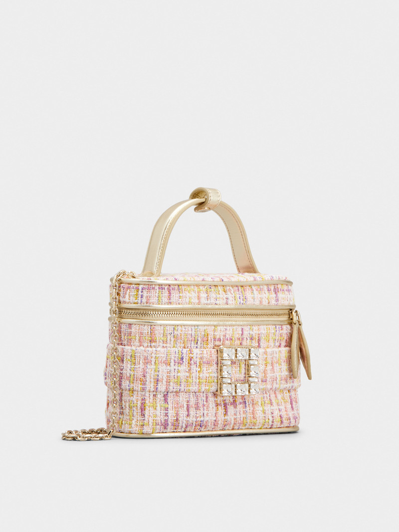 Roger Vivier Vanity Strass Buckle Micro Bag in Fabric 3