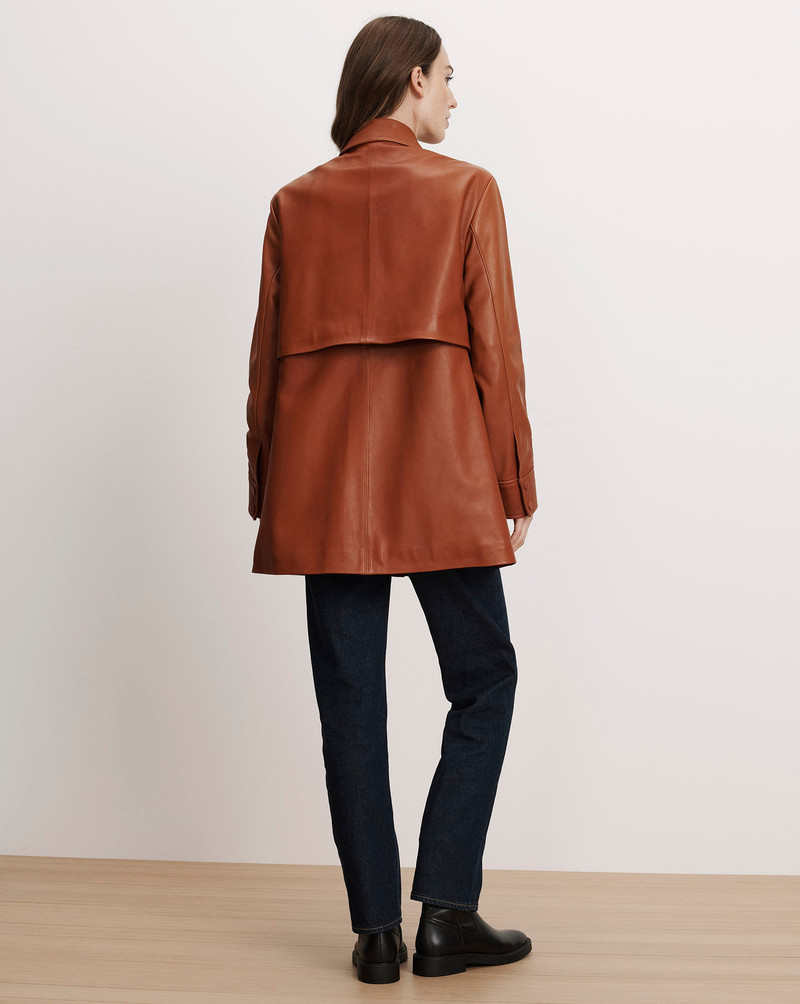 LIORA LEATHER UTILITY DICKEY COAT 6