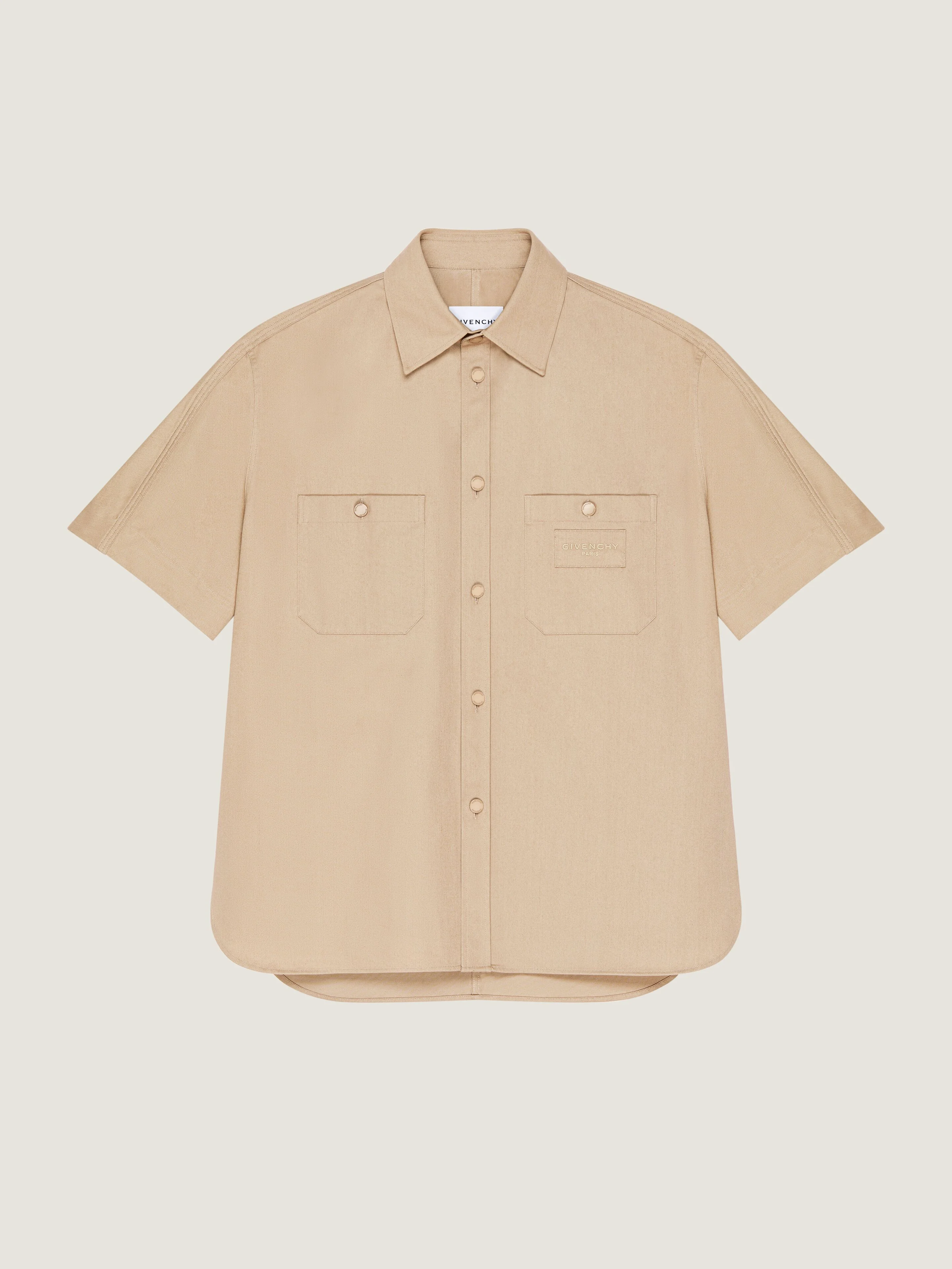 COUTURE SEAM SHIRT IN COTTON WITH GIVENCHY PARIS PATCH - 1