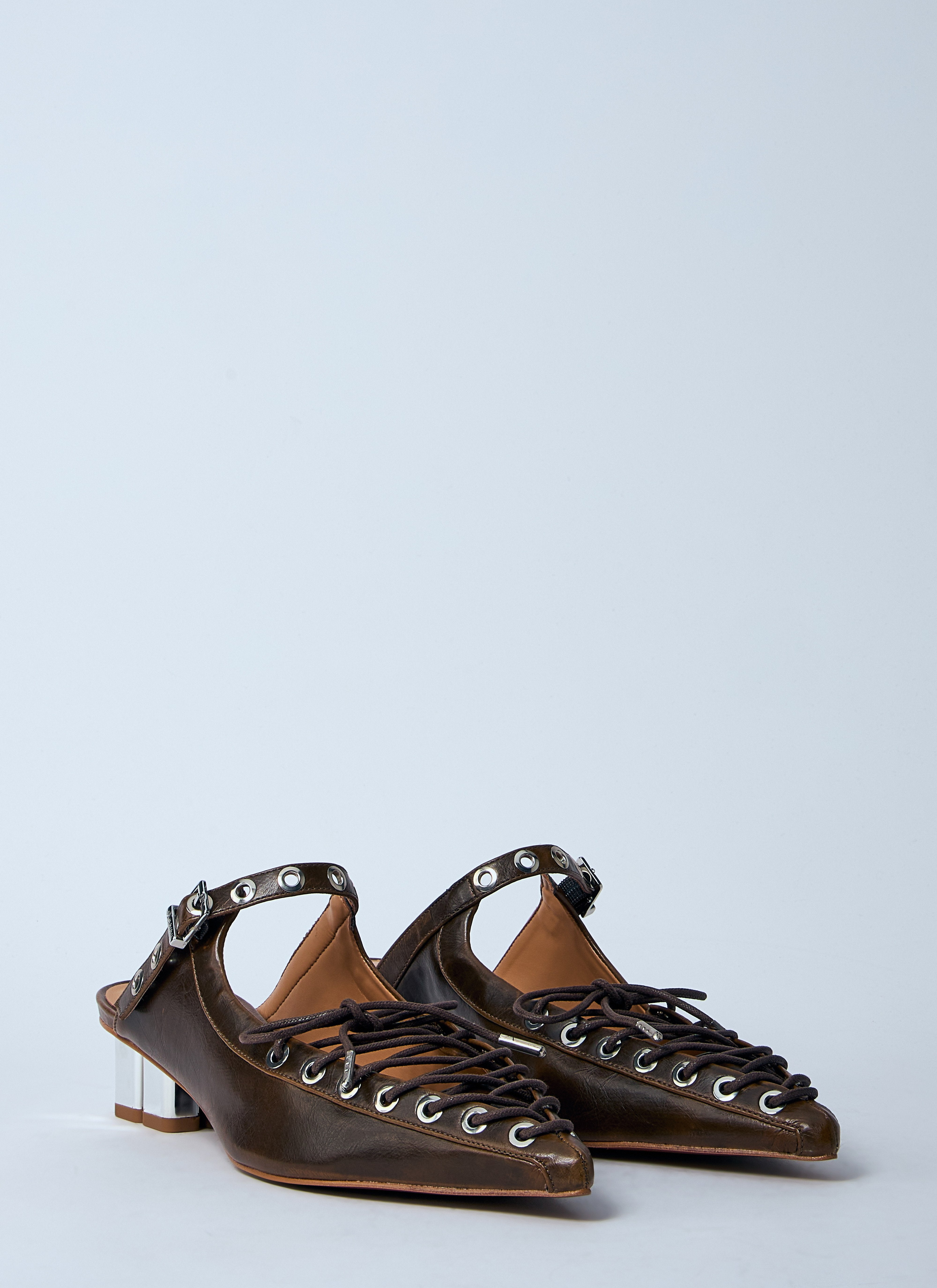 Ganni Women Eyelet Mules - 2