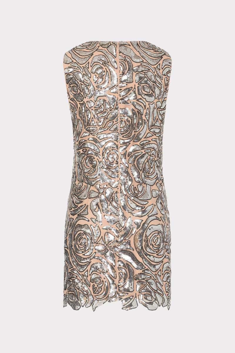 Ivette Rose Sequins Shift Mini Dress 3
