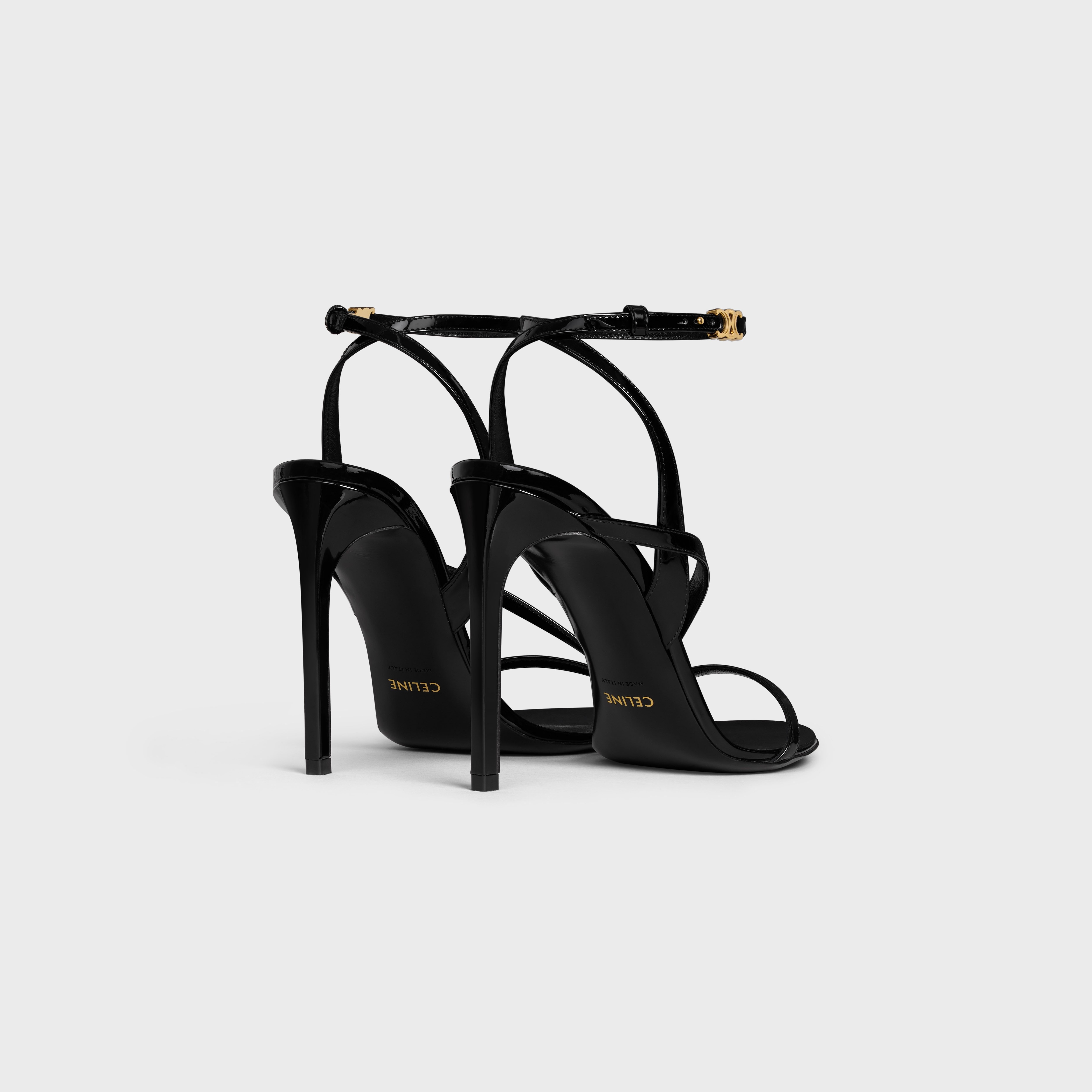 CELINE AVA TRIOMPHE STILETTO SANDAL IN PATENT CALFSKIN - 3