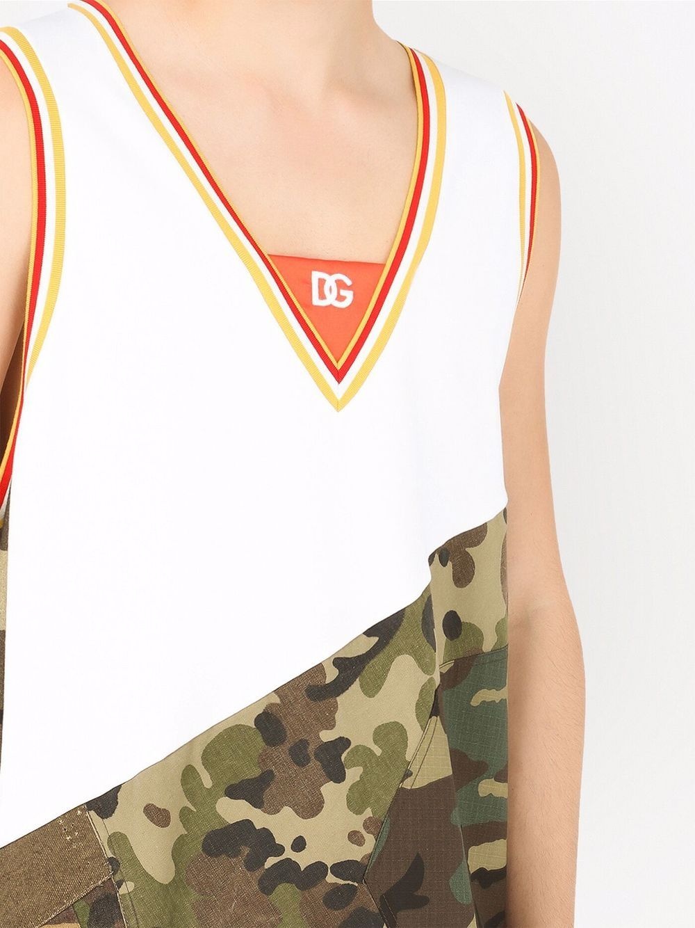 logo-print camouflage vest - 5