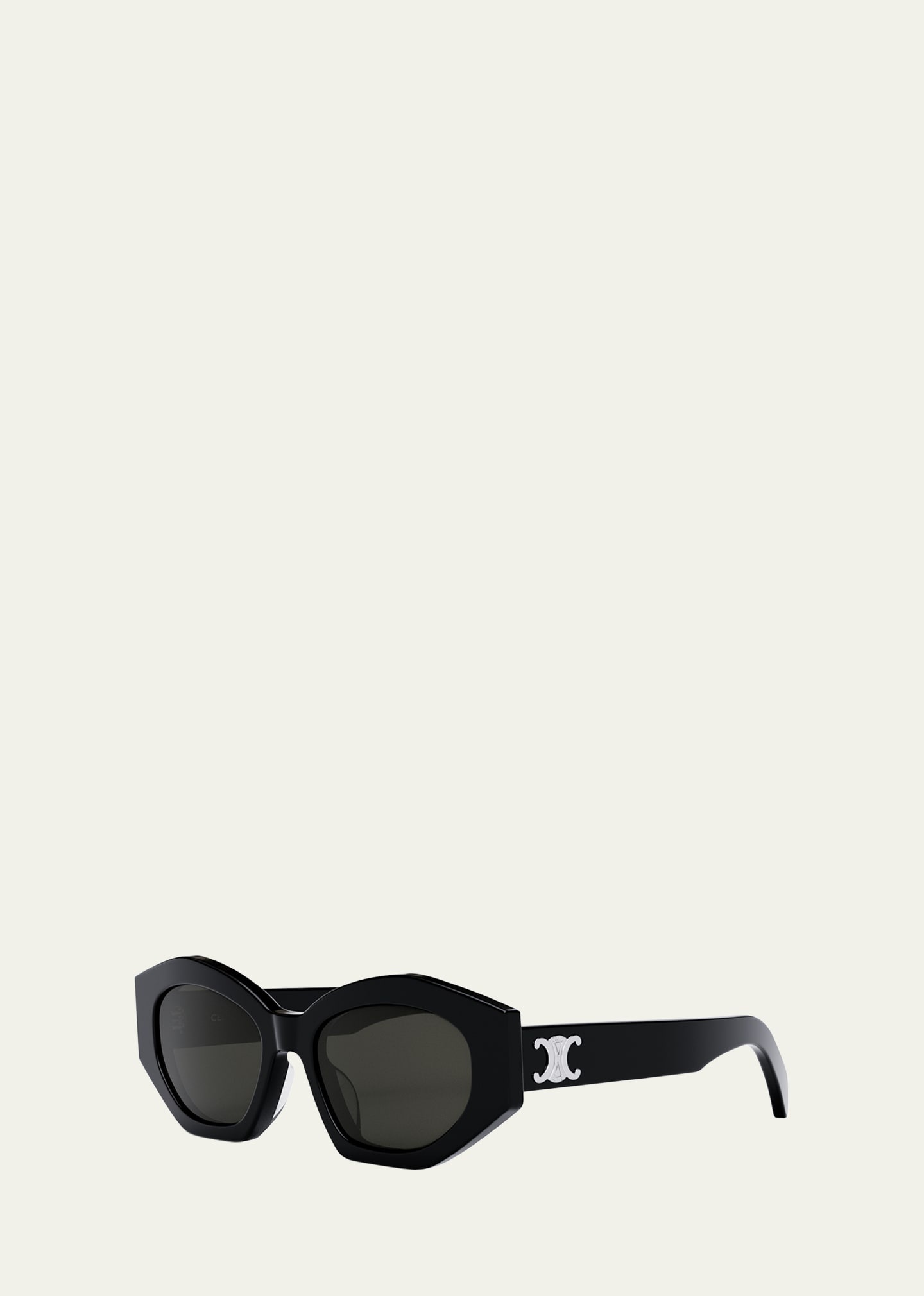 Men's Triomphe Acetate and Nylon Oval Sunglasses - 2