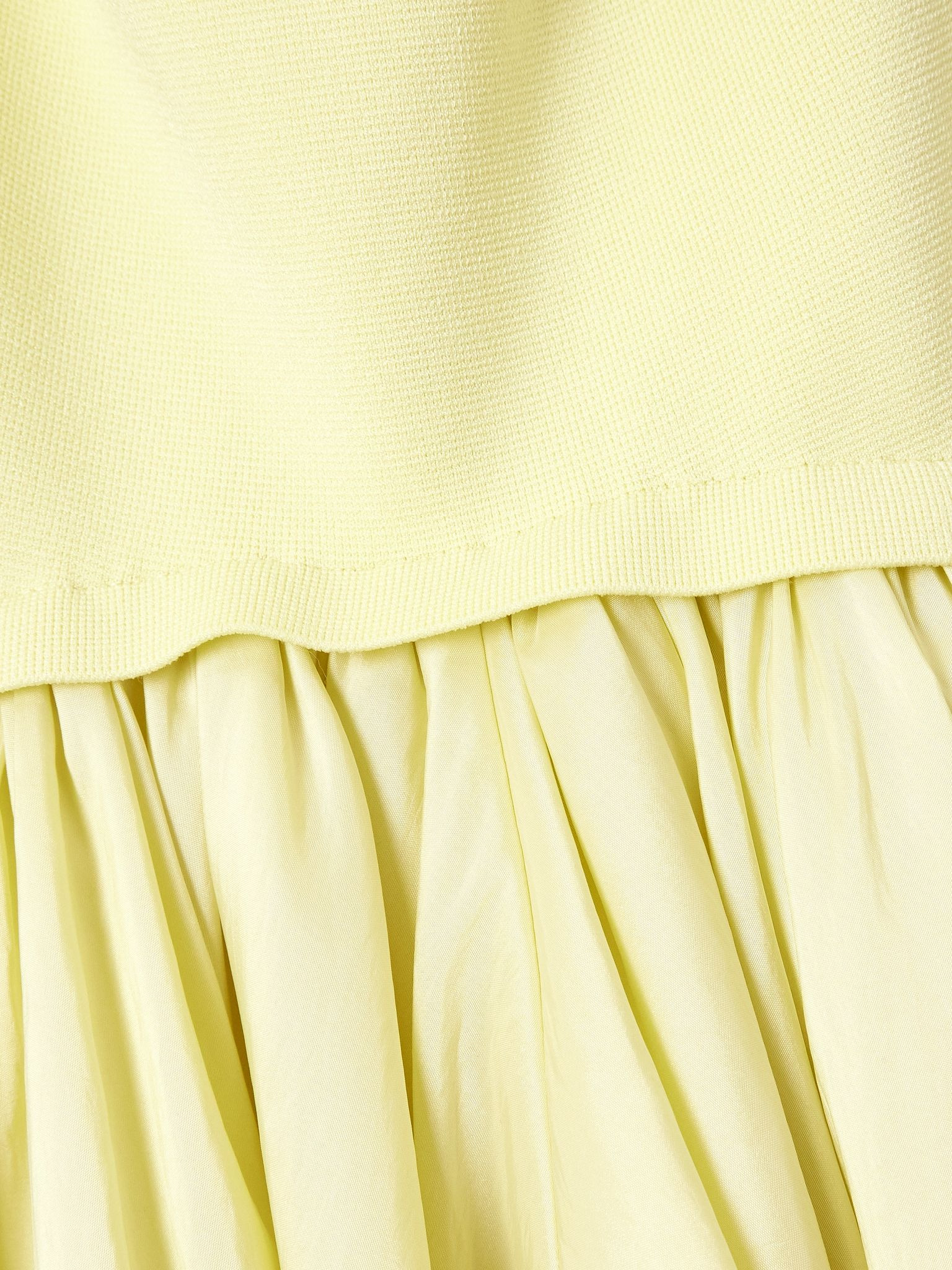 Izzy stretch-knit and gathered taffeta midi dress Yellow - 4