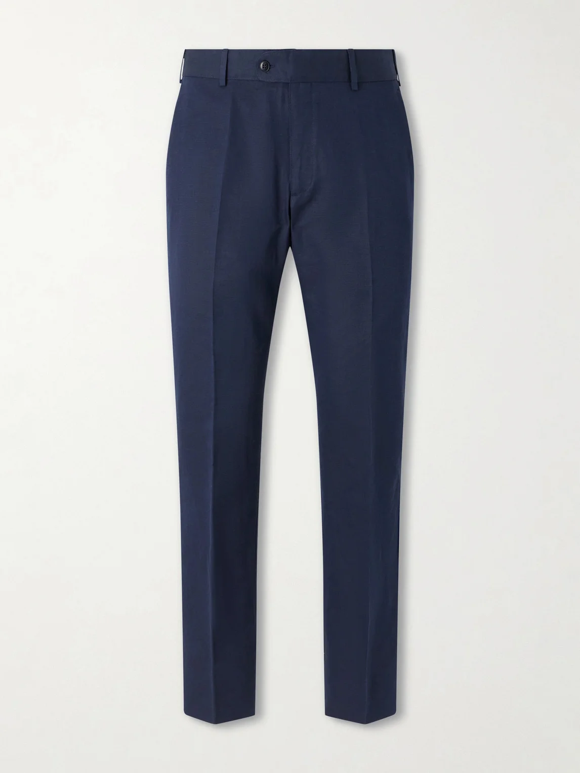 Straight-Leg Linen and Cotton-Blend Trousers - 1