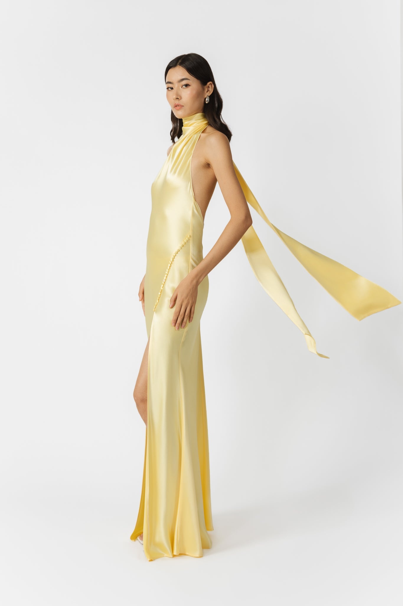 PENELOPE BACKLESS SATIN GOWN - 2