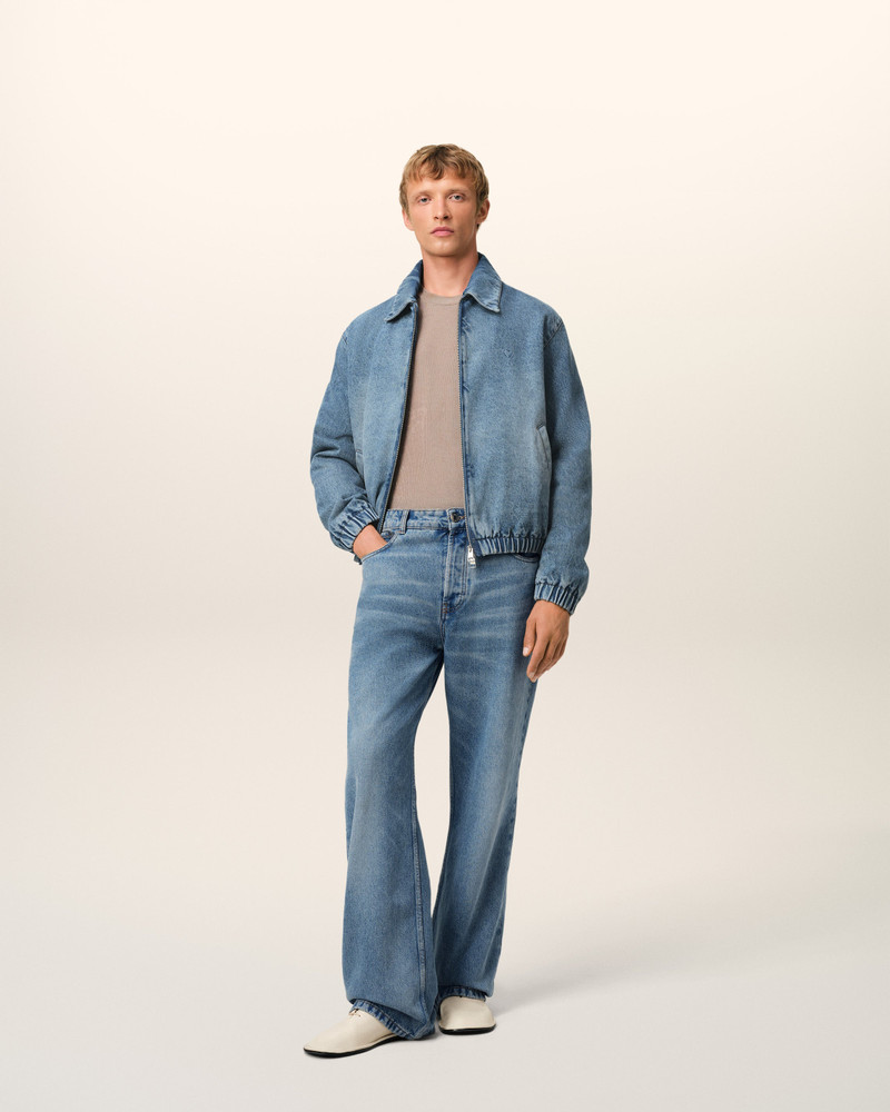 BLUE COTTON AMI DE COEUR ZIPPED JACKET 1