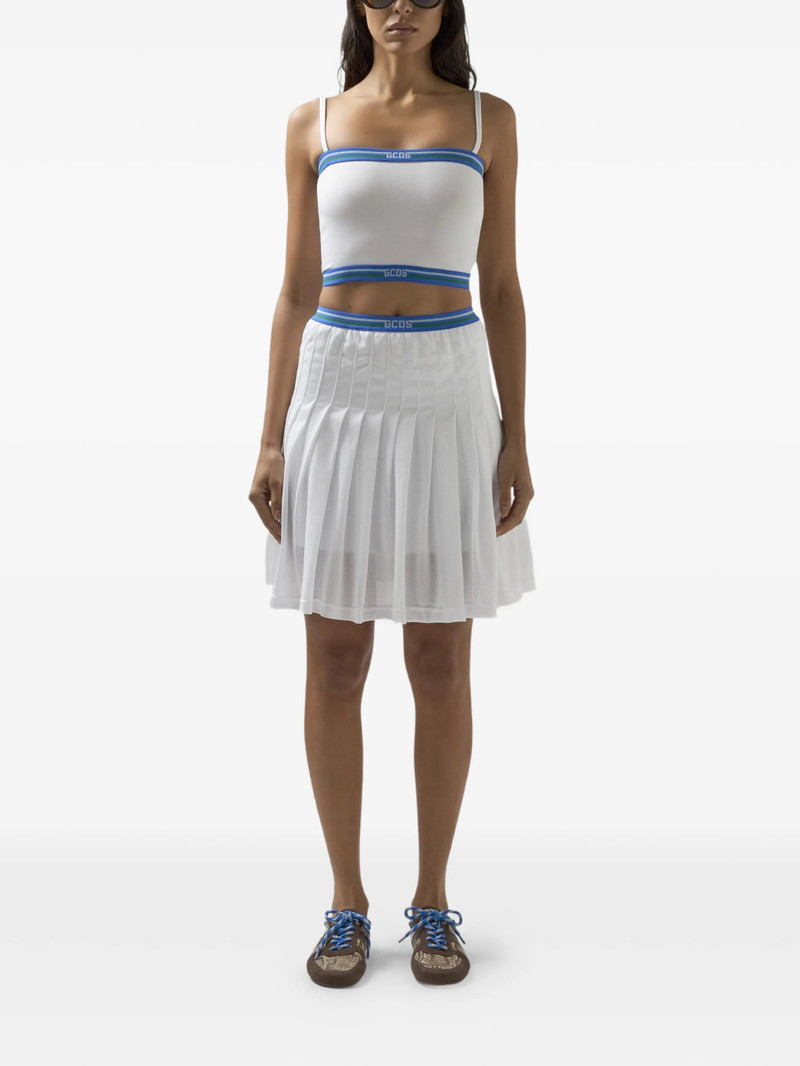 Gcds Logo-detail Pleated Mini Skirt 1
