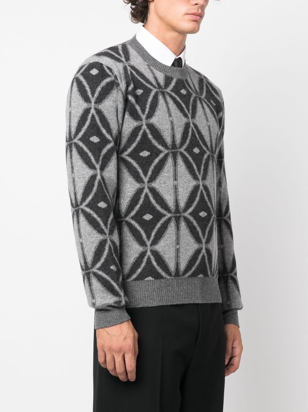 intarsia-knit wool jumper - 3