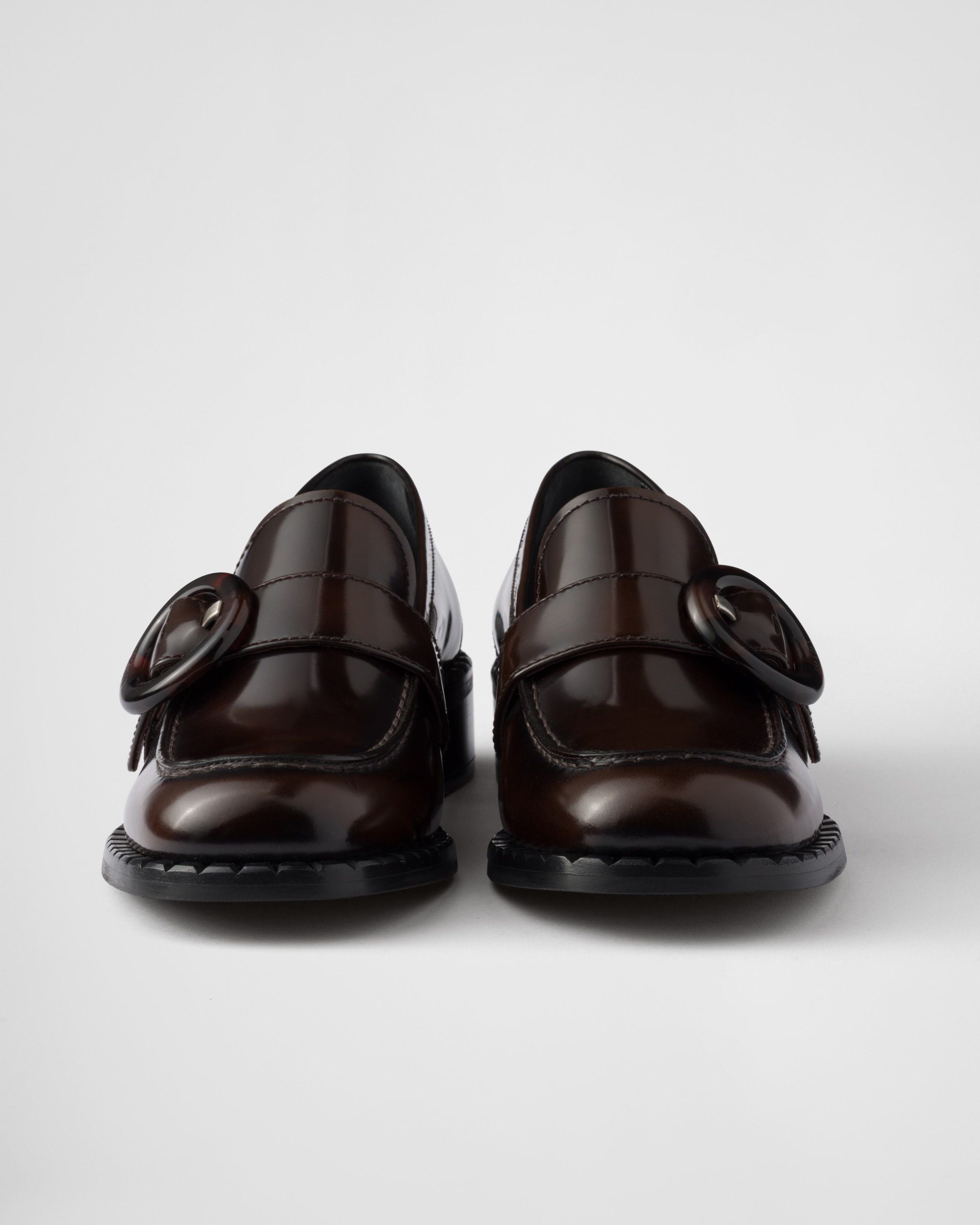 Brushed leather loafers - 6