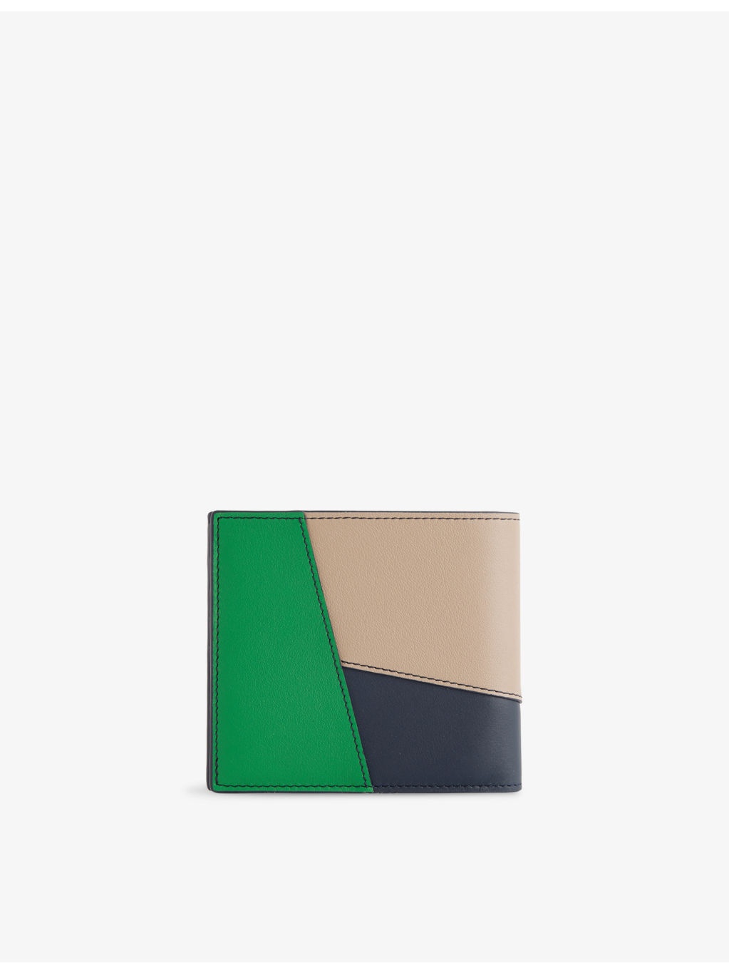 Puzzle Edge Bifold Leather Wallet - 3