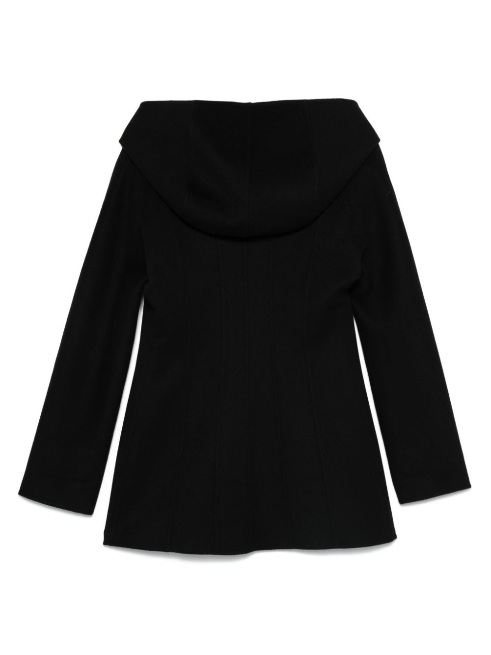 hooded wool peacoat - 2