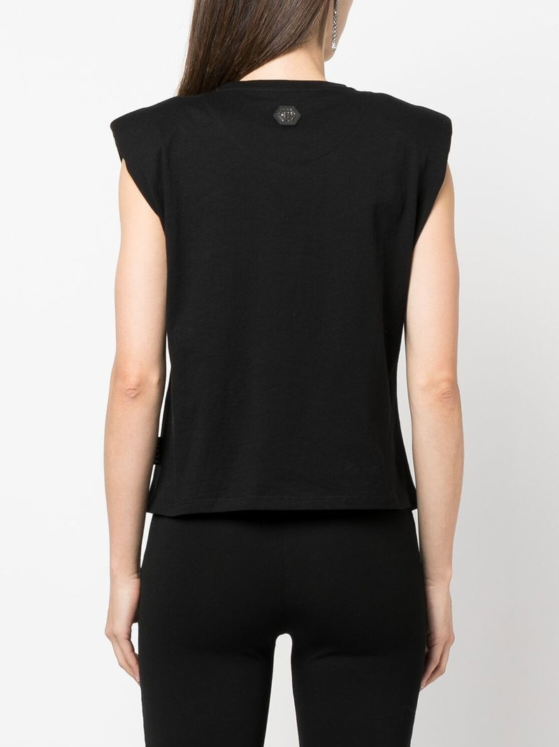 crystal-embellished logo tank top 4