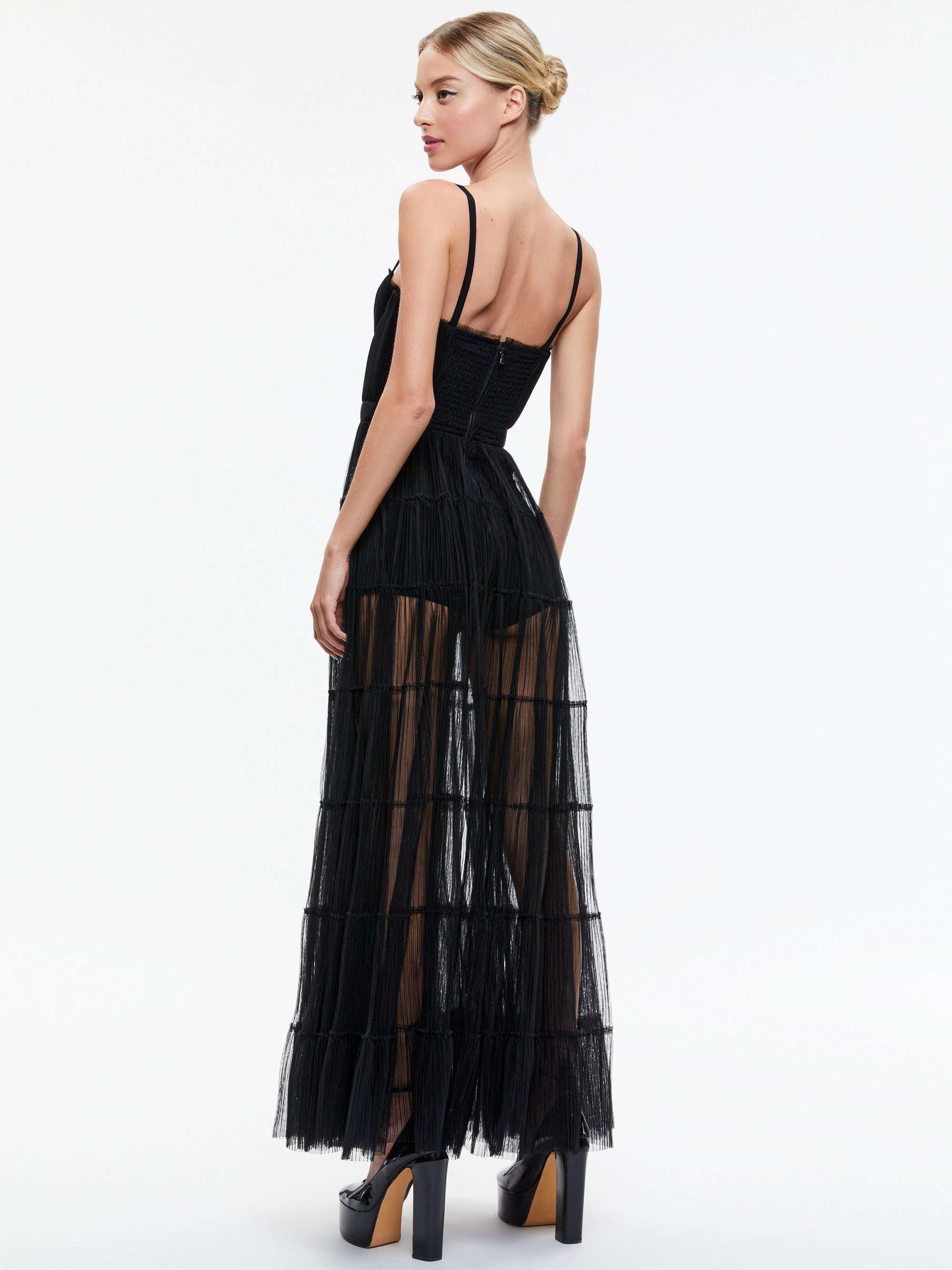 DEENA PLEATED MAXI DRESS WITH HOT PANT - 3