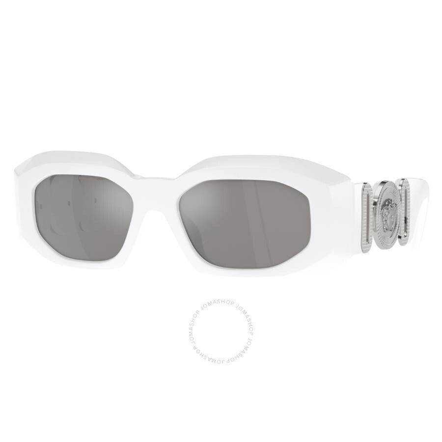 Versace Light Grey Mirror Silver Irregular Men's Sunglasses VE4425U 314/6G 54 - 1