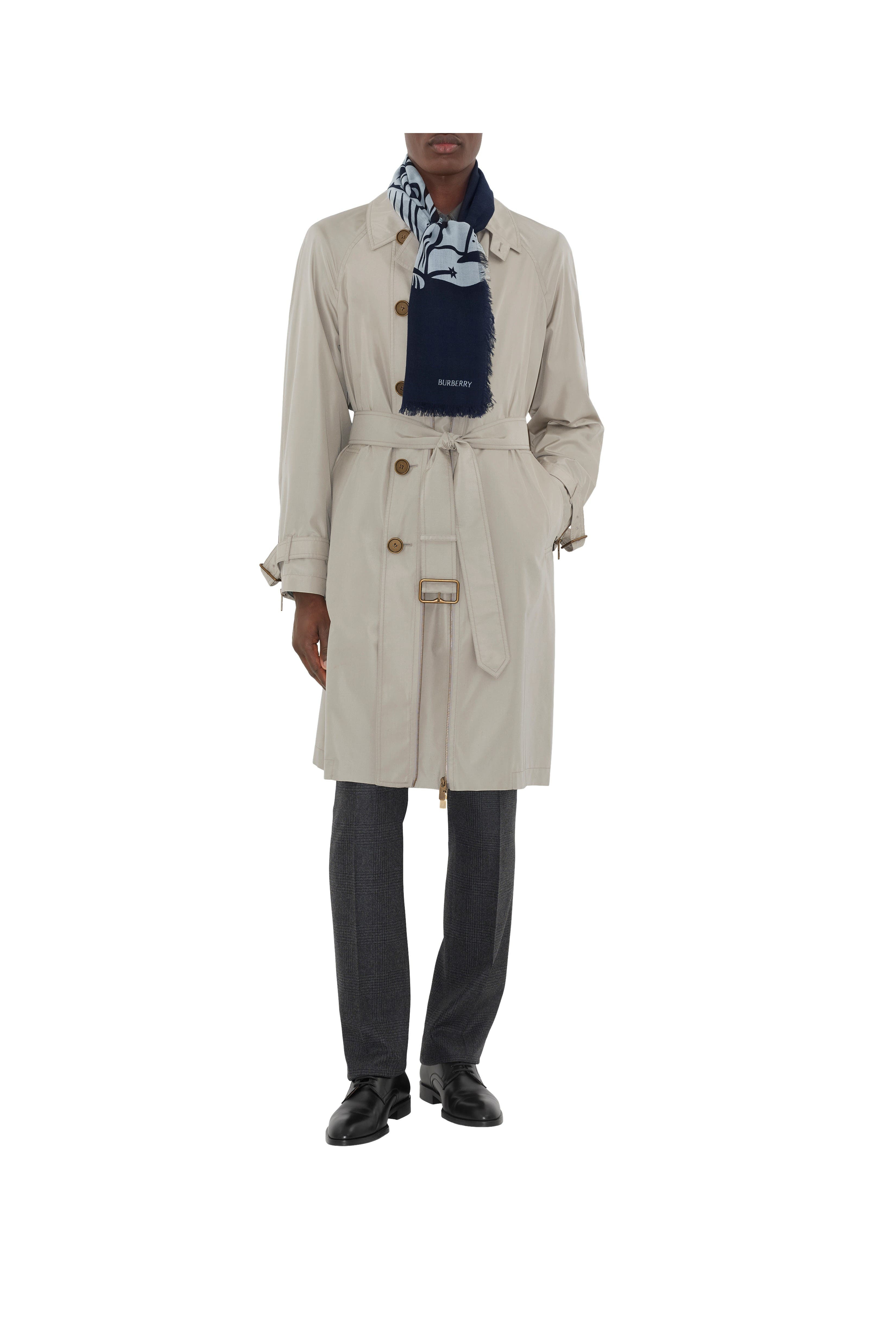 burberry Wide EKD Wool Scarf in Bank at Nordstrom - 5
