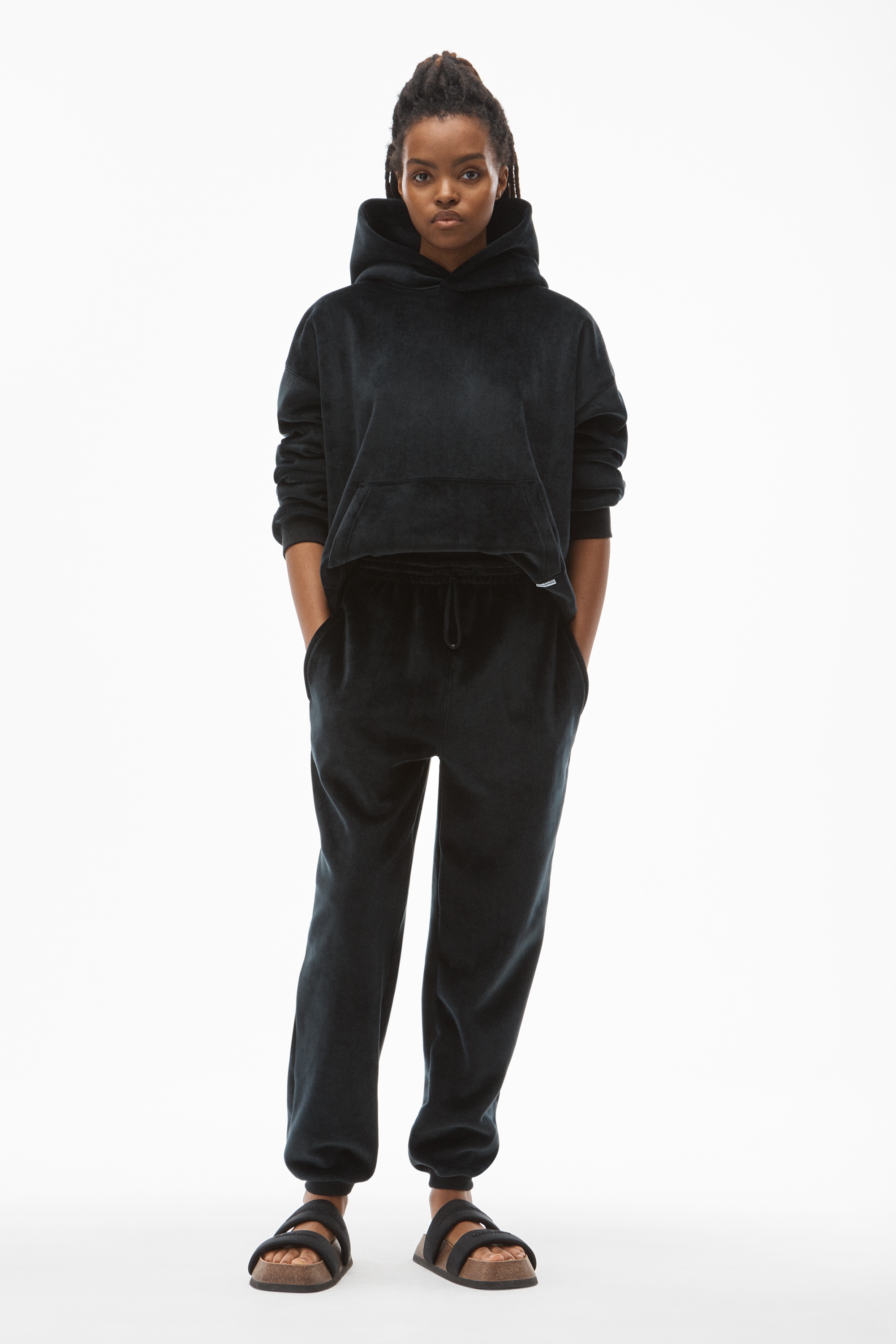 SWEATPANT IN BONDED VELOUR - 2