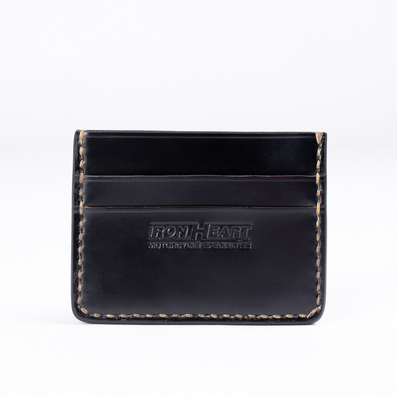 Iron Heart IHG-089 Shell Cordovan Card Holder - Black or Oxblood outlook