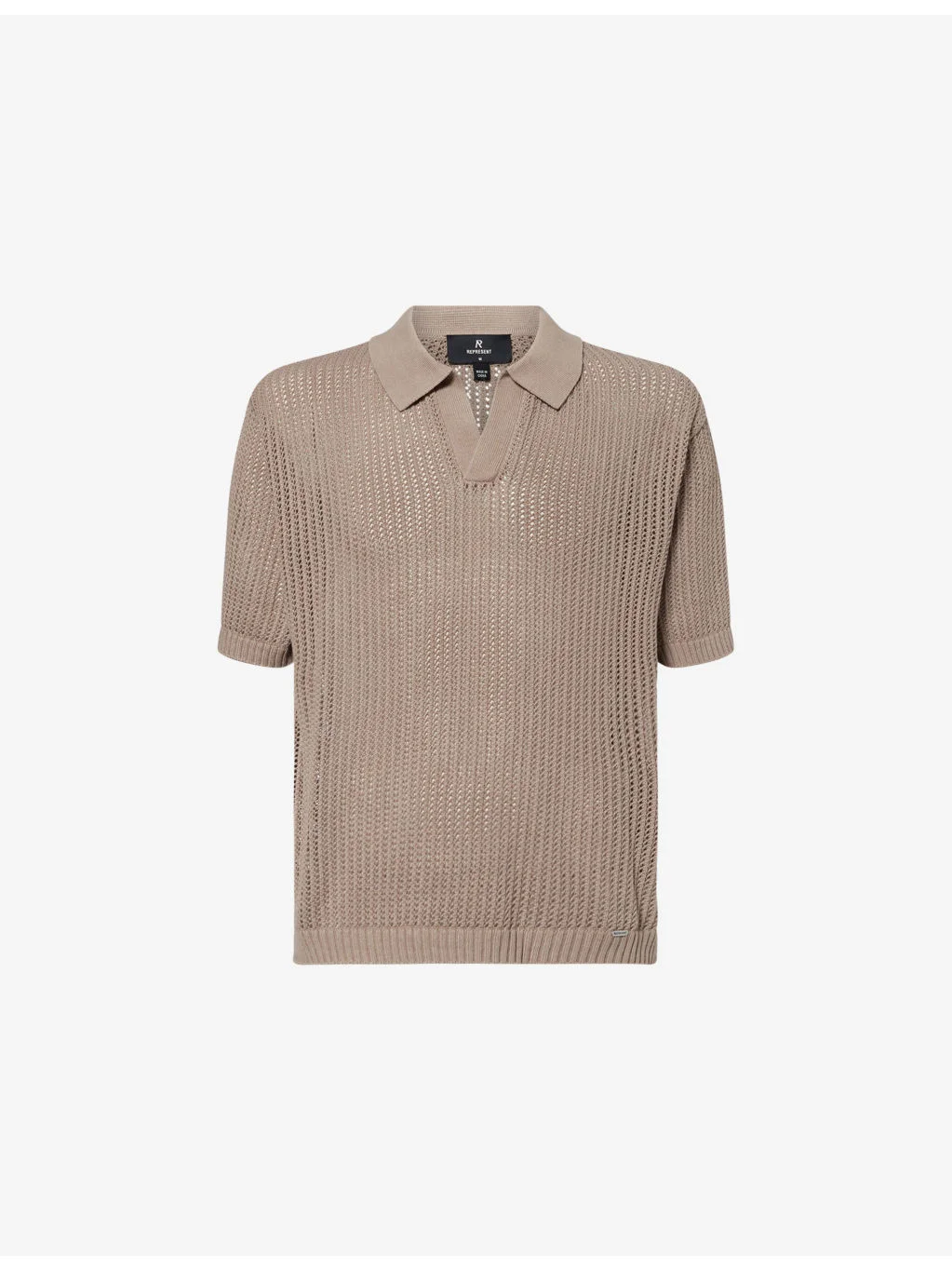 Beverly Open-Collar Cotton-Knit Polo Top - 1