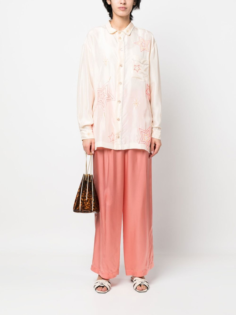 forte_forte satin-finish gathered trousers outlook